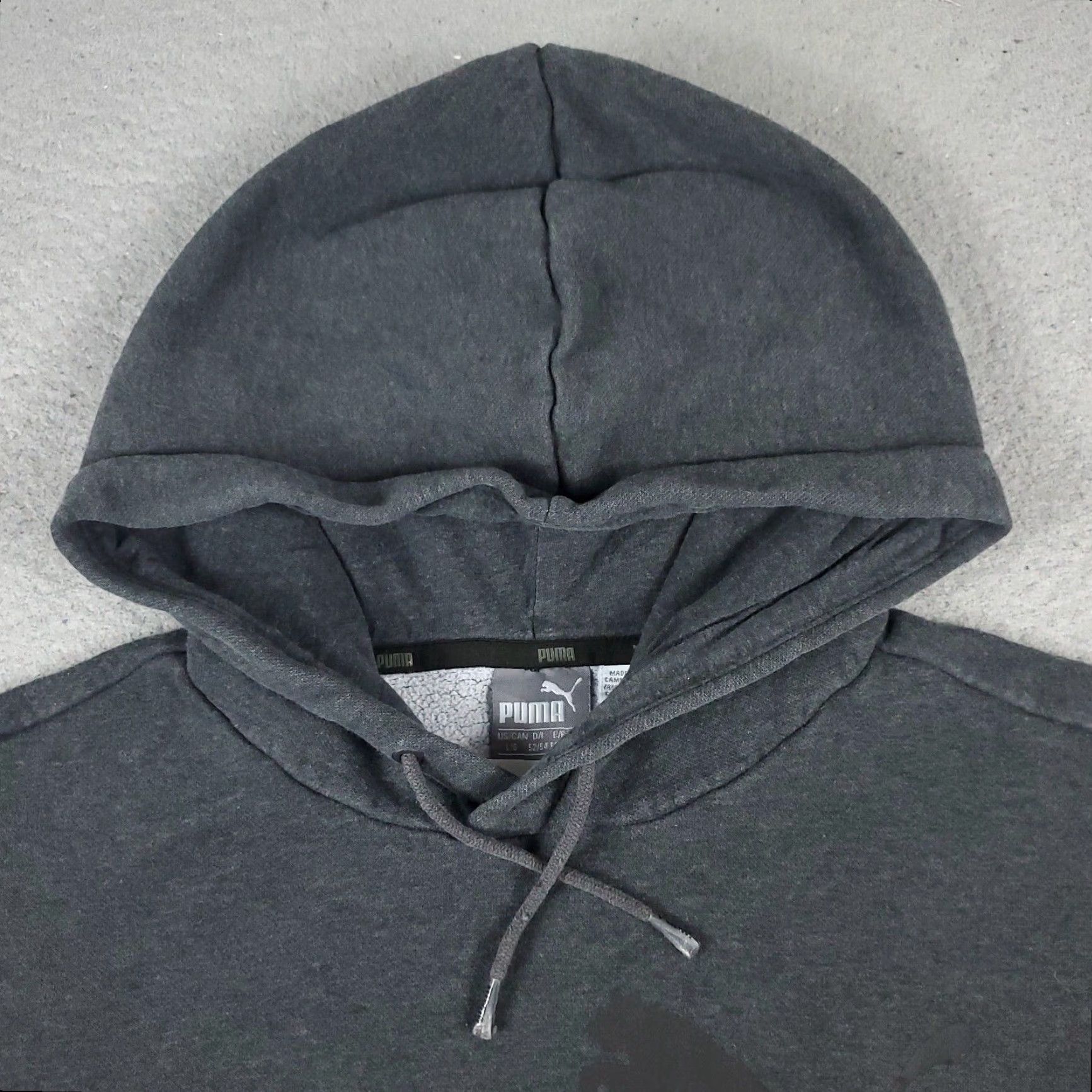 Puma PUMA Hoodie Mens Large Gray Casual Pullover Fleece Sweatshirt Size US L / EU 52-54 / 3 - 2 Thumbnail