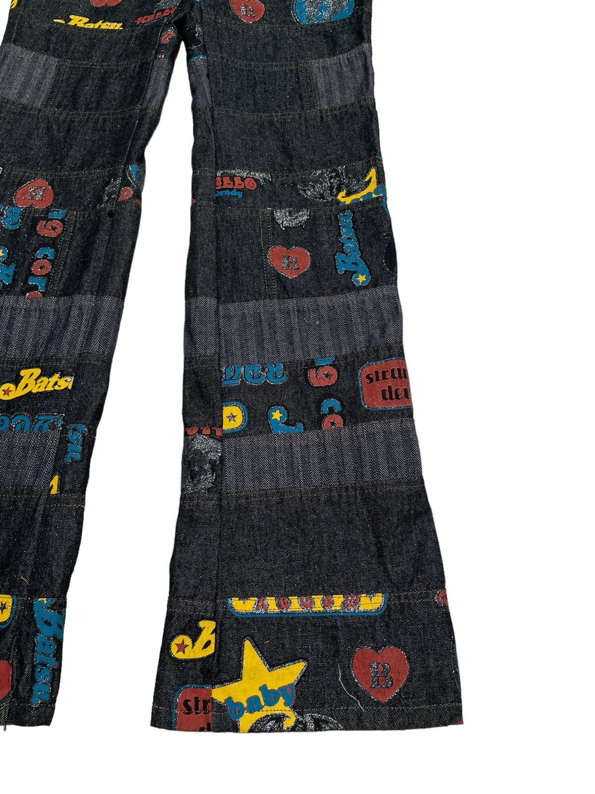 If Six Was Nine Rare Vintage Japanese Brand Ba-Tsu Hagi Flared Denim 1990s Size US 29 - 7 Thumbnail