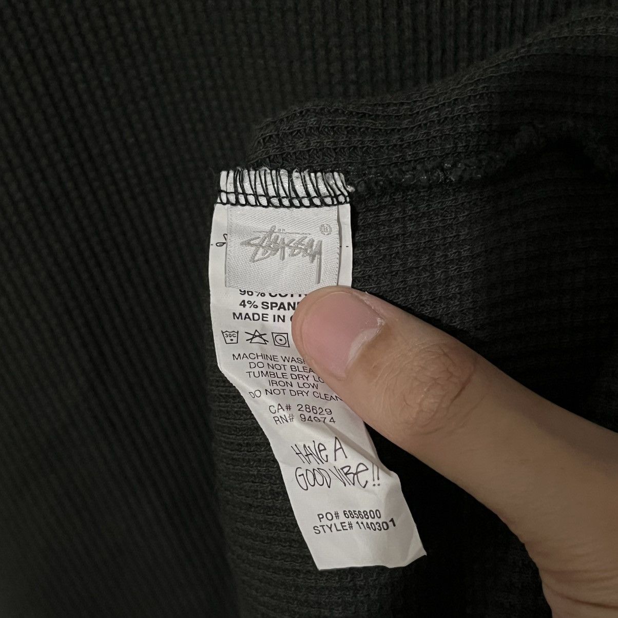 Stussy Stussy Stock logo thermal longsleeve shirt Size US M / EU 48-50 / 2 - 6 Thumbnail