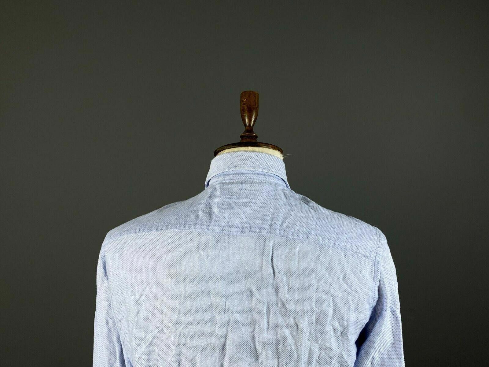Designer Men Versace Collection City Blue Shirt Size 40 / 15.75 Size US M / EU 48-50 / 2 - 7 Thumbnail