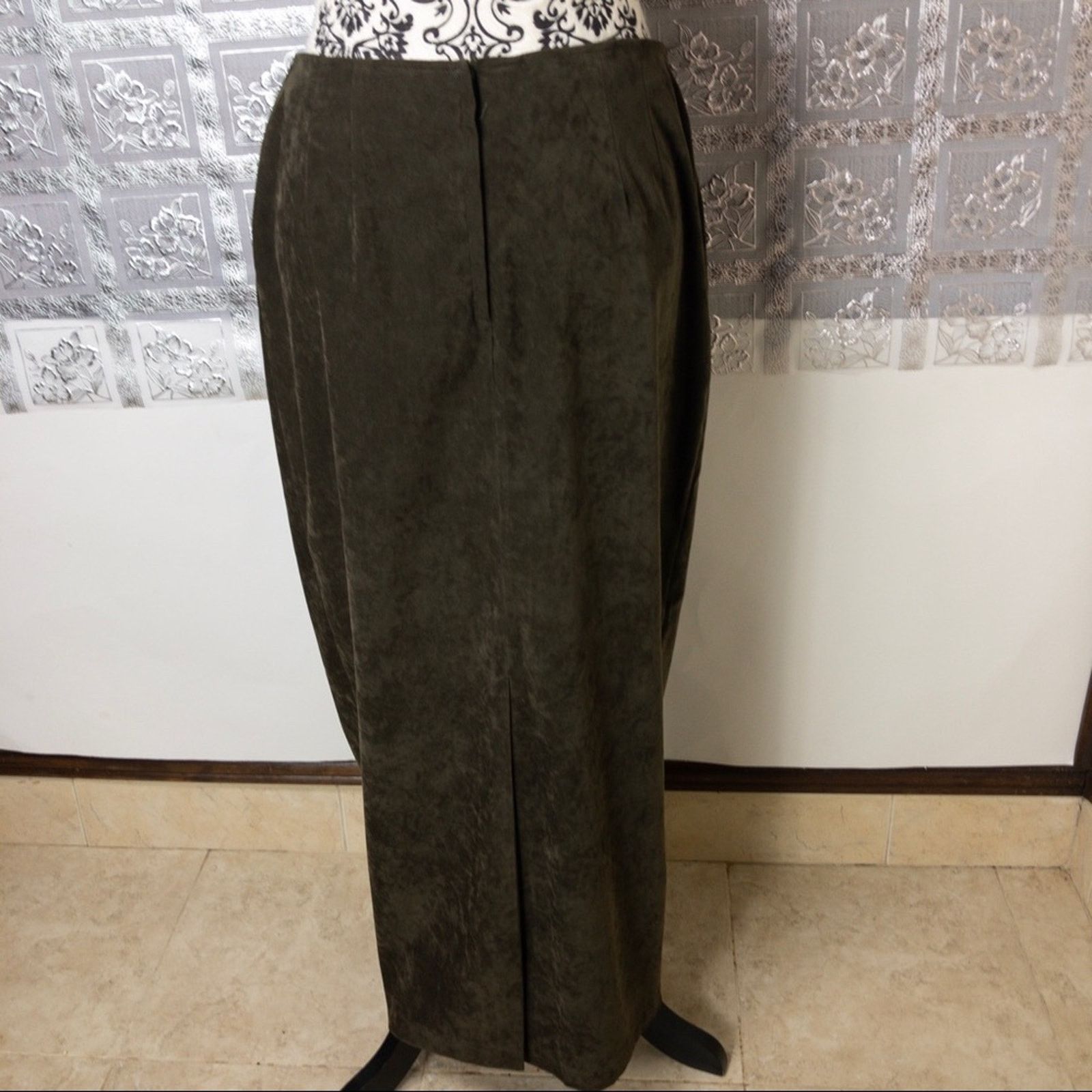Other Danielle B Olive Green Vintage Skirt Size 12 Size 34" / US 12 / IT 48 - 3 Thumbnail