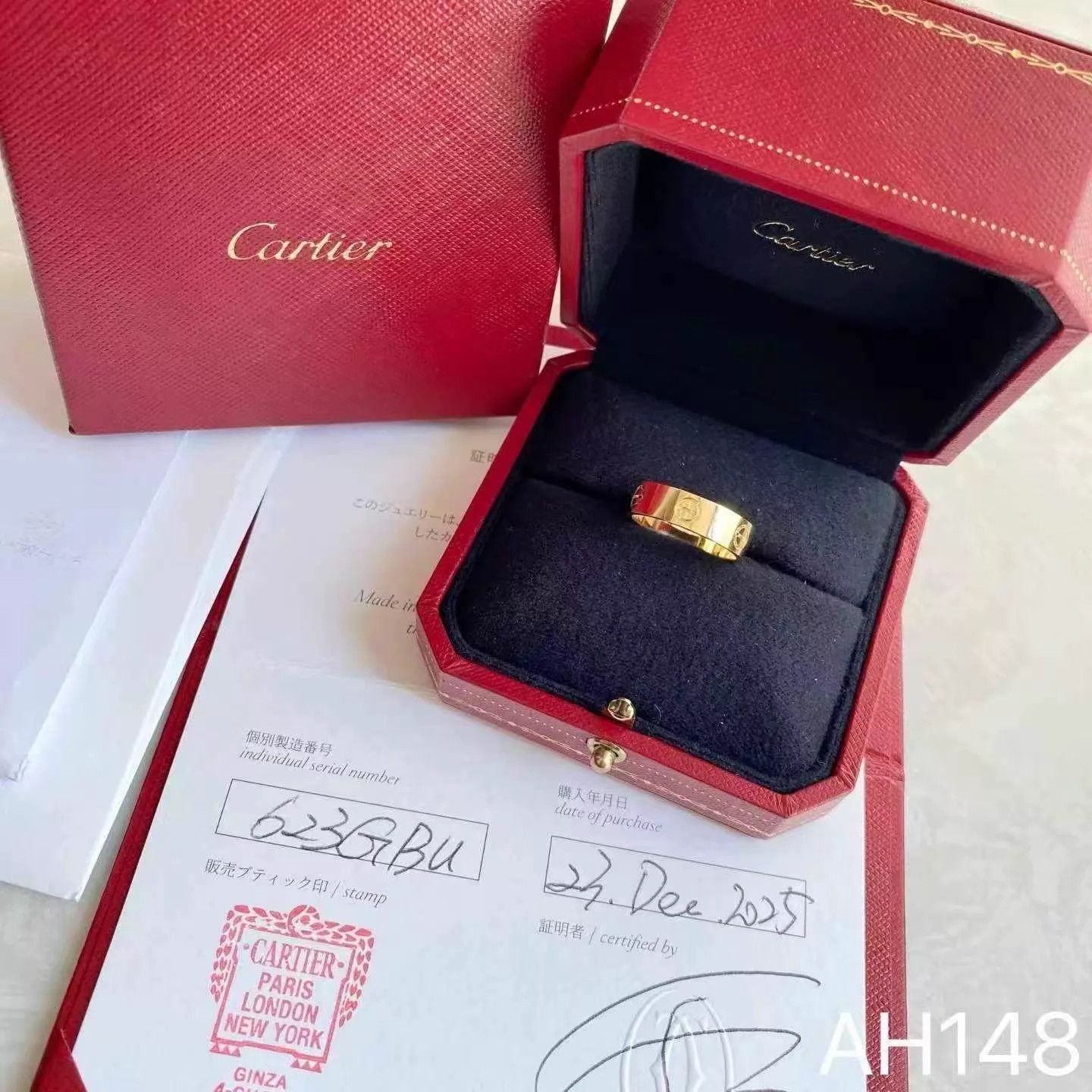Cartier Cartier Love Wide Ring 18K Yellow Gold 56 Unworn Box&Papers Size ONE SIZE - 3 Thumbnail