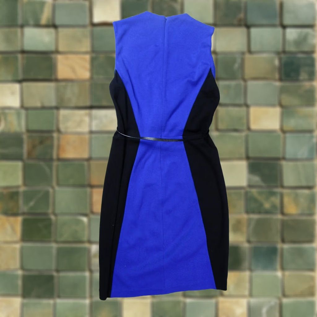 calvin klein dress blue and black Orange Stripe sz 0 l Michael's Luxury Consignment  Michael's Consignment NYC CALVIN KLEIN 205W39NYC dress in compact wool Calvin Klein Women's Three Quarter