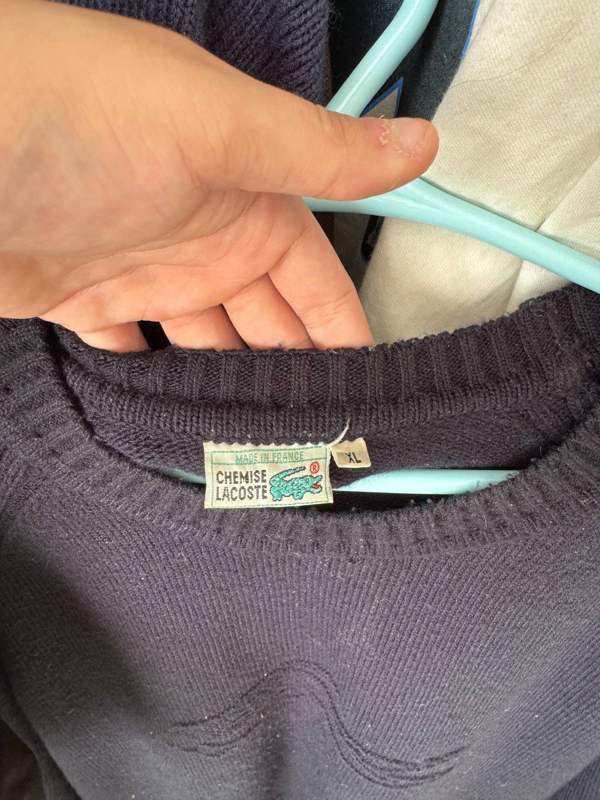 Lacoste Sweater Lacoste Vintage Big Logo Size US XL / EU 56 / 4 - 5 Thumbnail