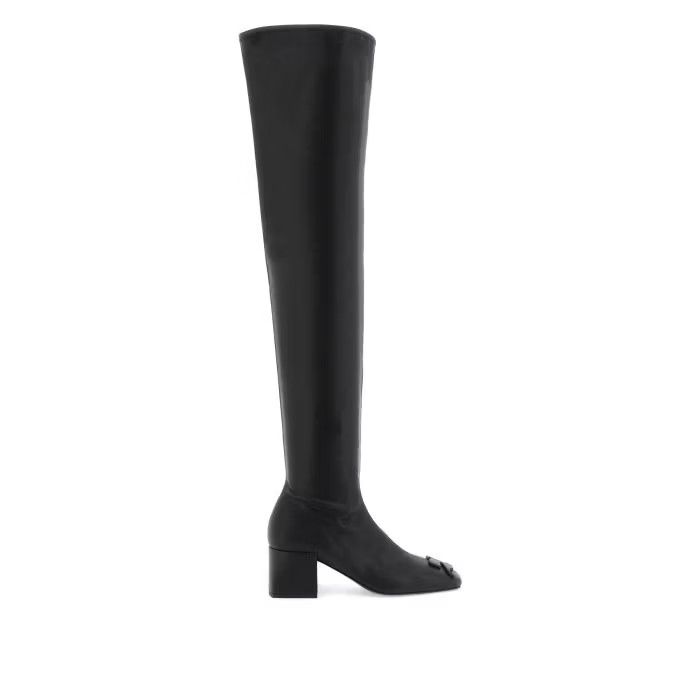 image of Courreges O1S22I1N0424 Faux Leather High Boots In Black, Women's (Size 9)