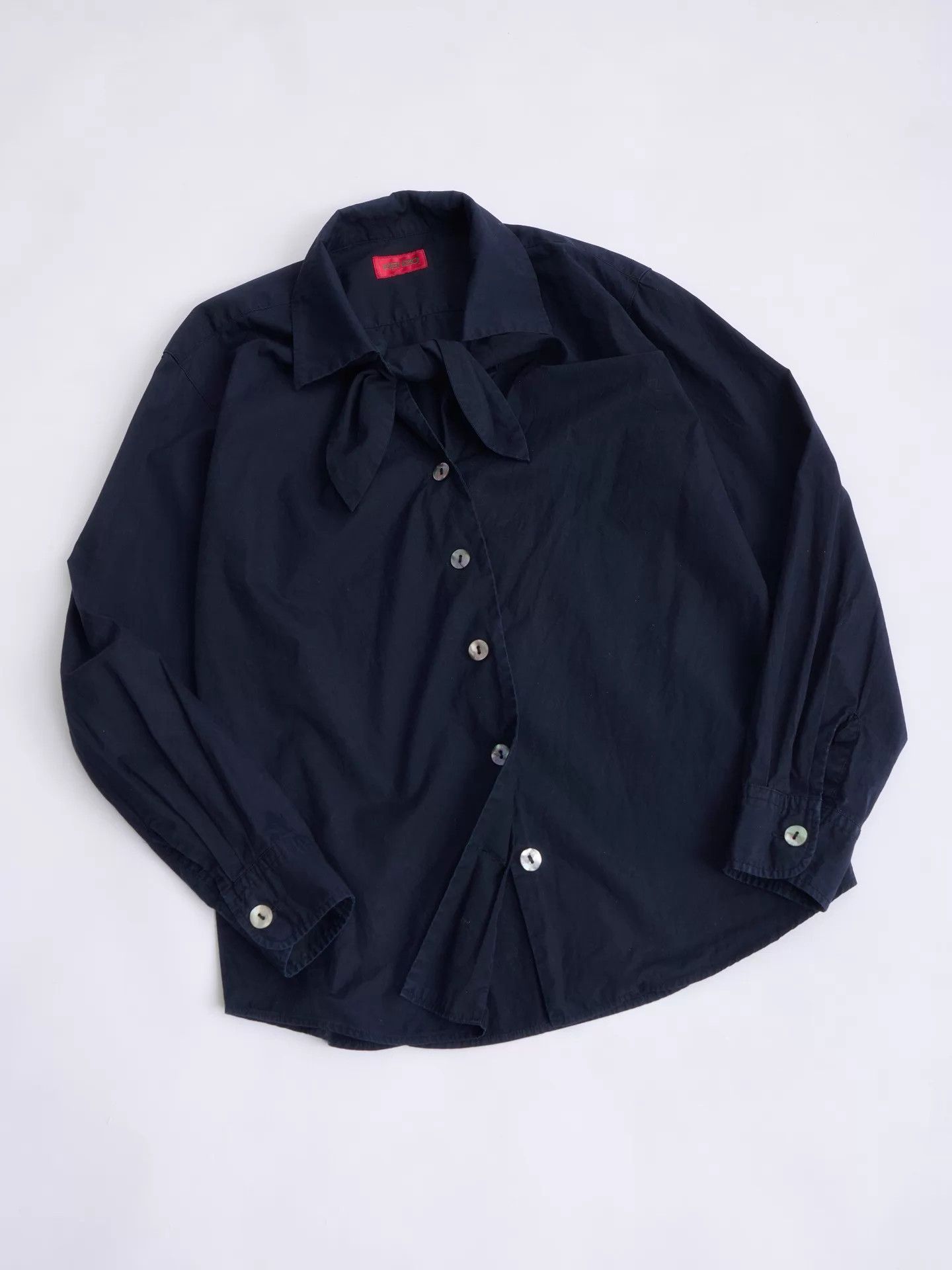 Kenzo KENZO 80s Paris Navy Bow Tie Shirt Size M / US 6-8 / IT 42-44 - 8 Thumbnail