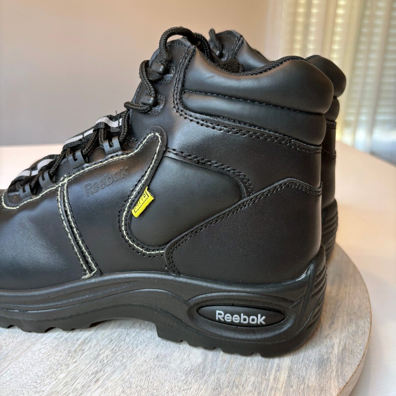 Reebok New Reebok Black Leather Work Boots Men's 8.5 Wmn's 10.5 Size US 8.5 / EU 41-42 - 9 Thumbnail