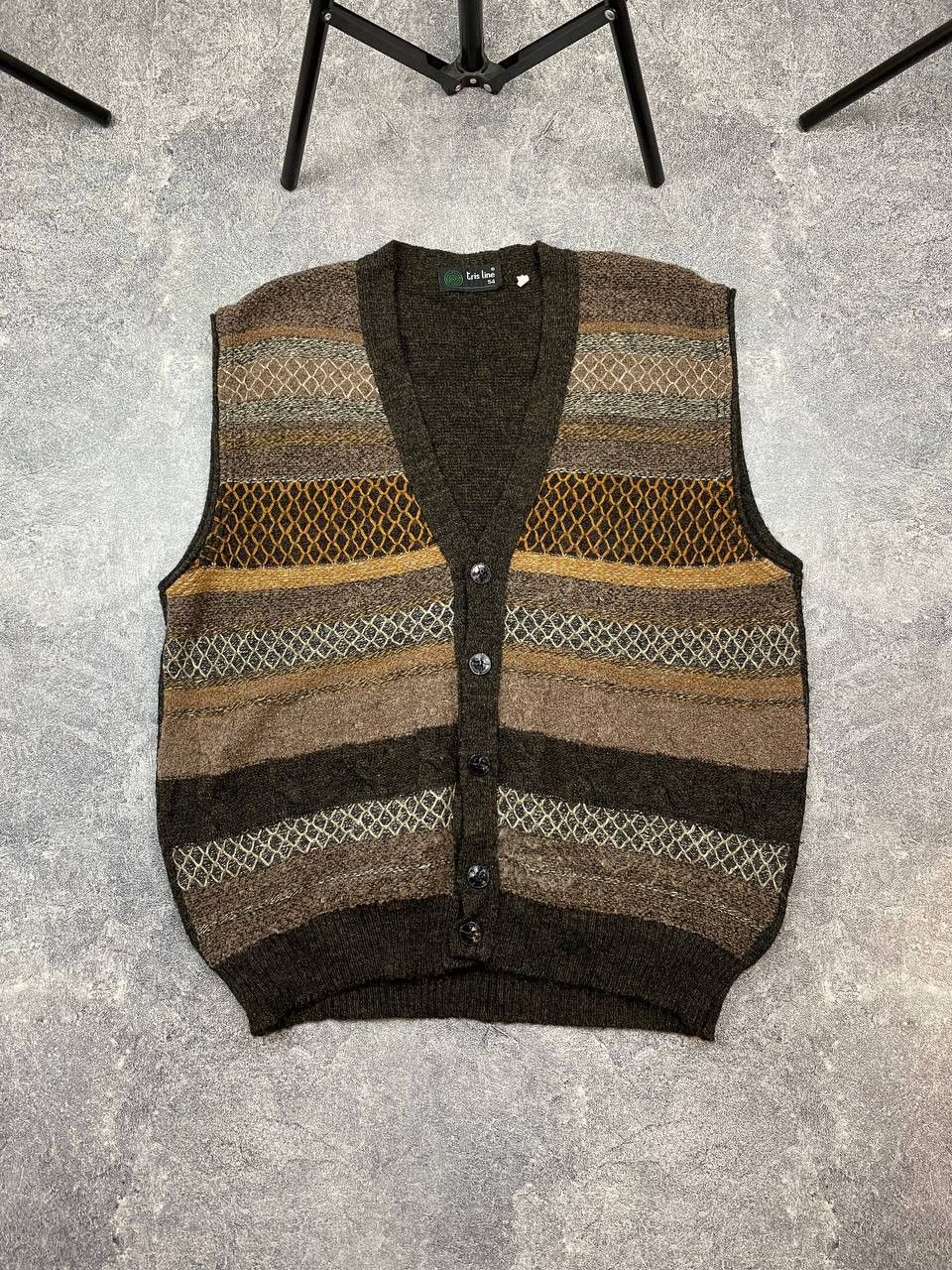 Designer Tris Line Rare Vintage Sweater Not Sleeve Knitwear Golf Size US L / EU 52-54 / 3 - 1 Thumbnail