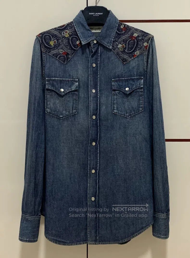 Saint Laurent Paris Saint Laurent Paris Double Pocket Buttoned Cashew Flower D Size US S / EU 44-46 / 1 - 1 Thumbnail
