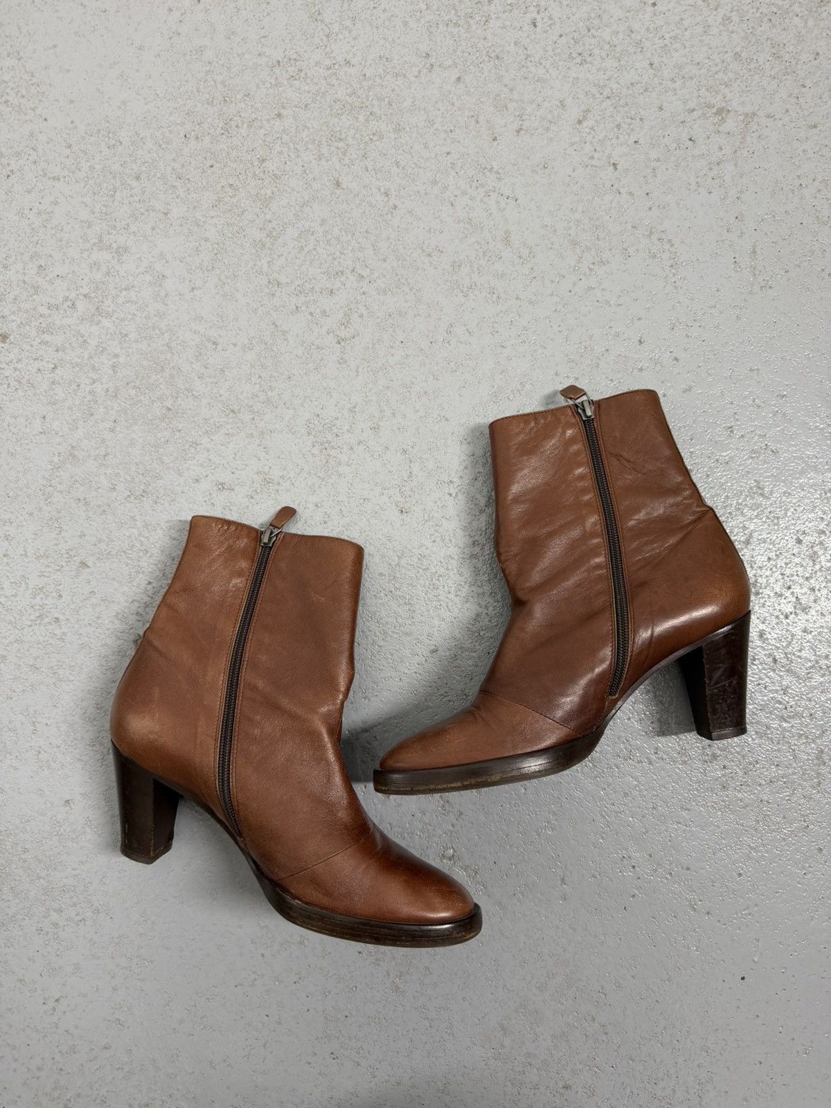 A.F. Vandevorst A.F.Vandevorst Leather Ankle Boots Size US 9 / IT 39 - 5 Thumbnail