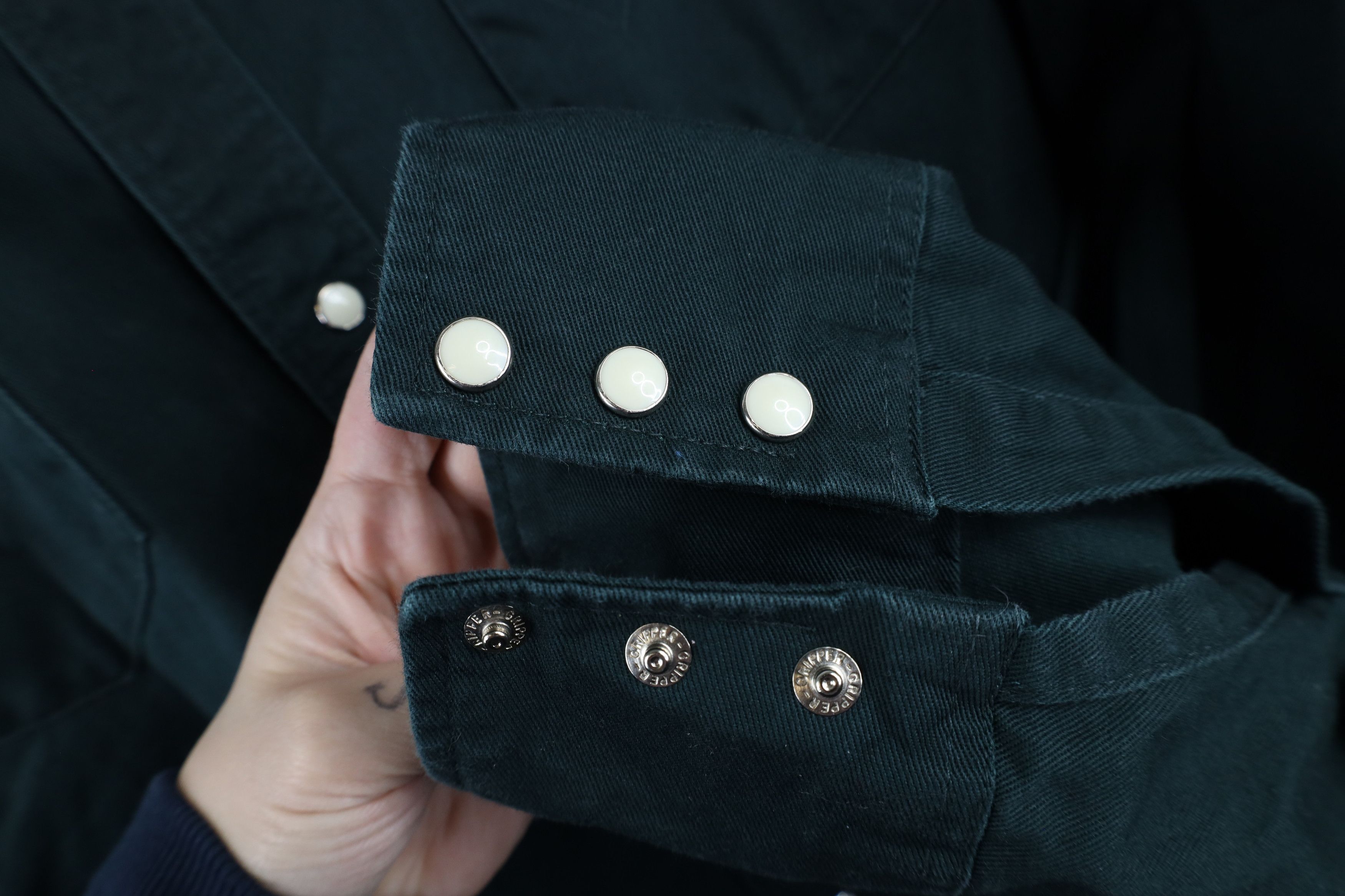 Vintage × Wrangler Vintage 90s Wrangler Cowboy Snap Button Shirt Dark Green Size US XXL / EU 58 / 5 - 8 Thumbnail