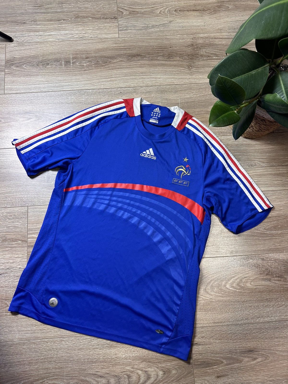 Pre-owned Adidas X Fifa World Cup France Jersey Home Football Shirt 2007 - 2008 Adidas 620139 In Blue