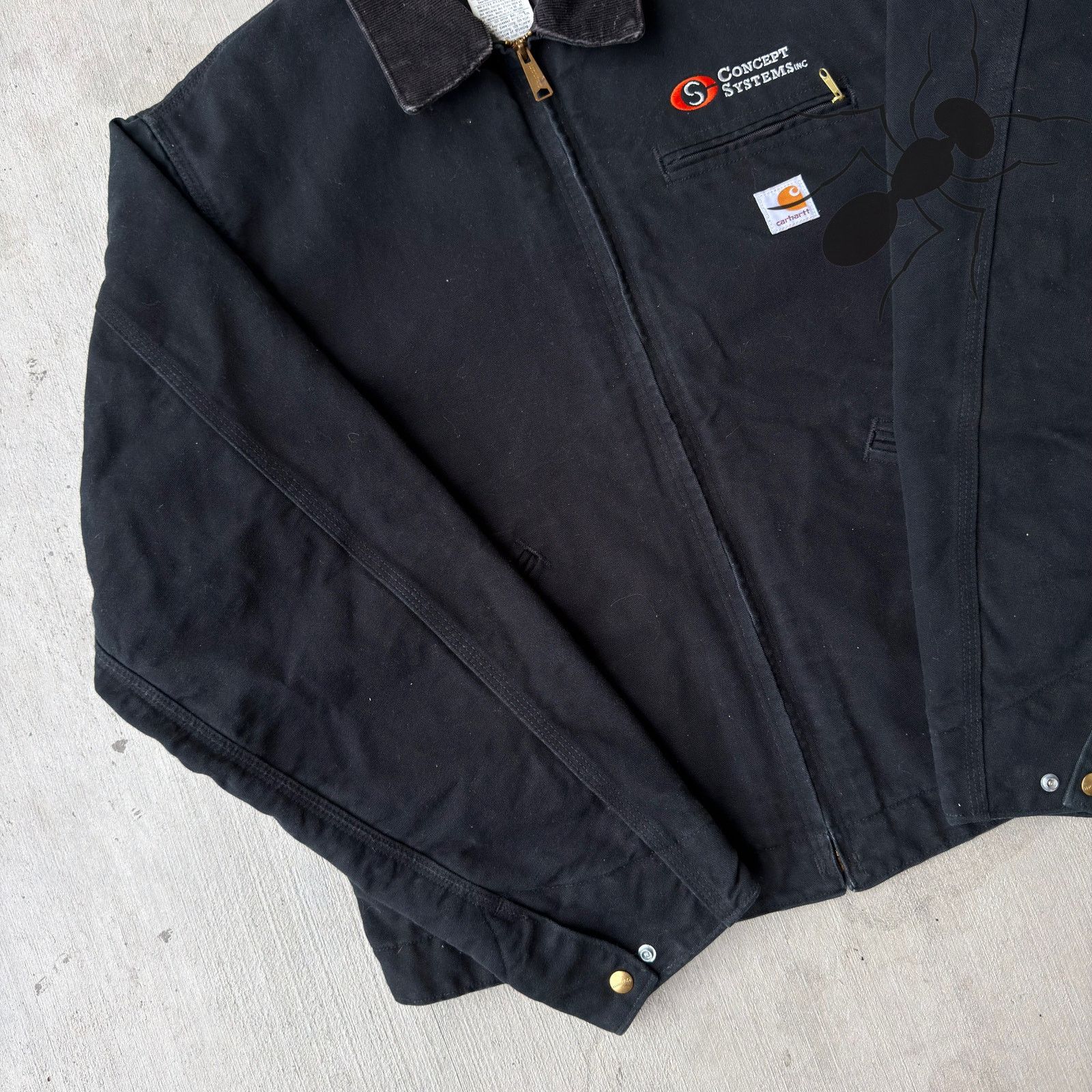 Carhartt × Vintage Carhartt J01 black Detroit work wear jacket Size US XL / EU 56 / 4 - 2 Thumbnail