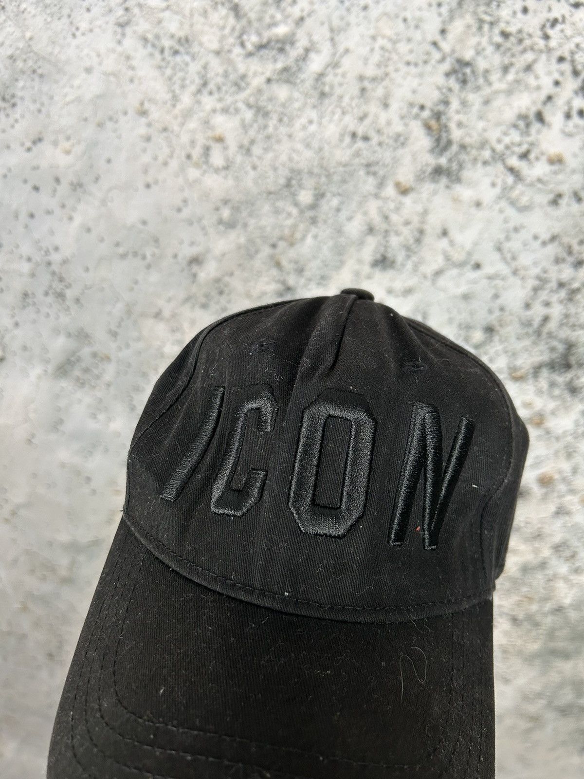 Designer × Dsquared2 Dsquared2 Icon Hat Black Distressed Streetwear Designer Size ONE SIZE - 2 Thumbnail