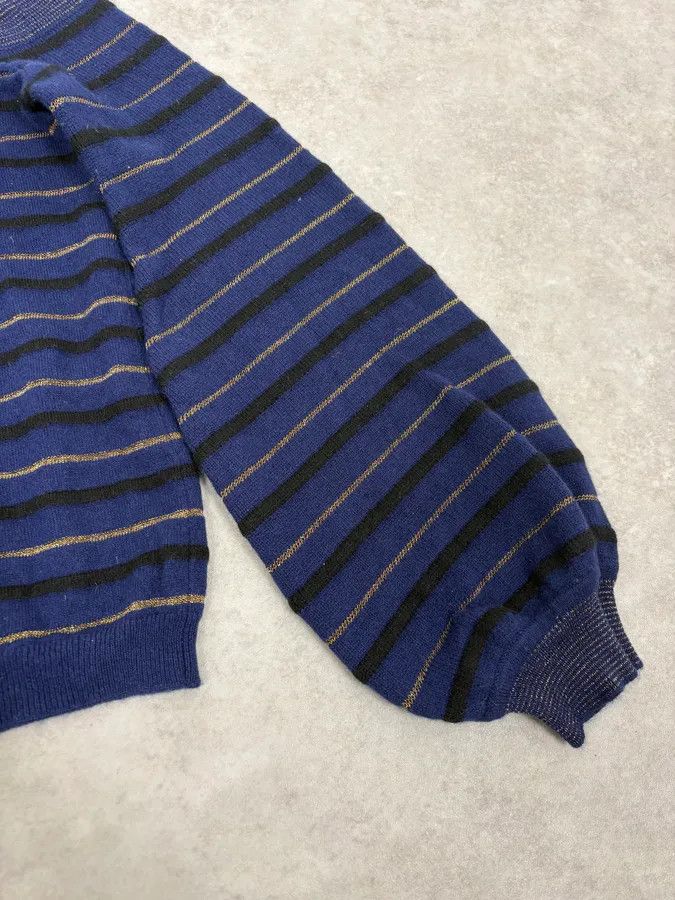 Vintage 2000s Sonia Rykiel Navy Striped Cashmere Sweater Size M / US 6-8 / IT 42-44 - 7 Thumbnail