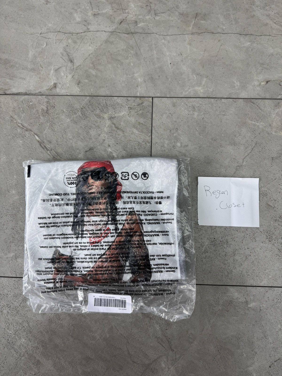 Supreme Playboi Carti HEATHER GREY Photo Tee IN HAND