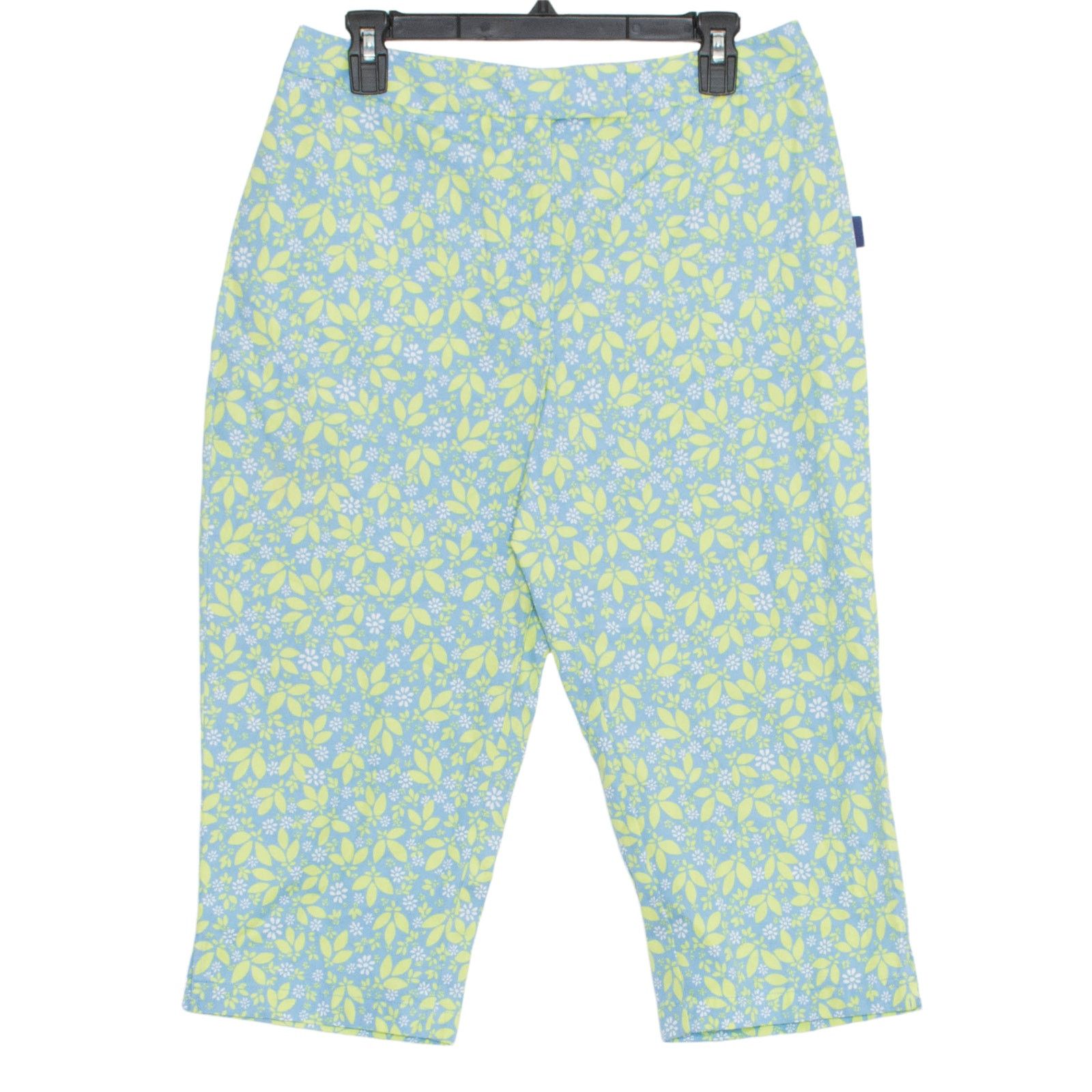 Liz Claiborne NWT Liz Claiborne Capri Pants High Rise Floral Blue Golf 12P Size 34" / US 12 / IT 48 - 1 Thumbnail