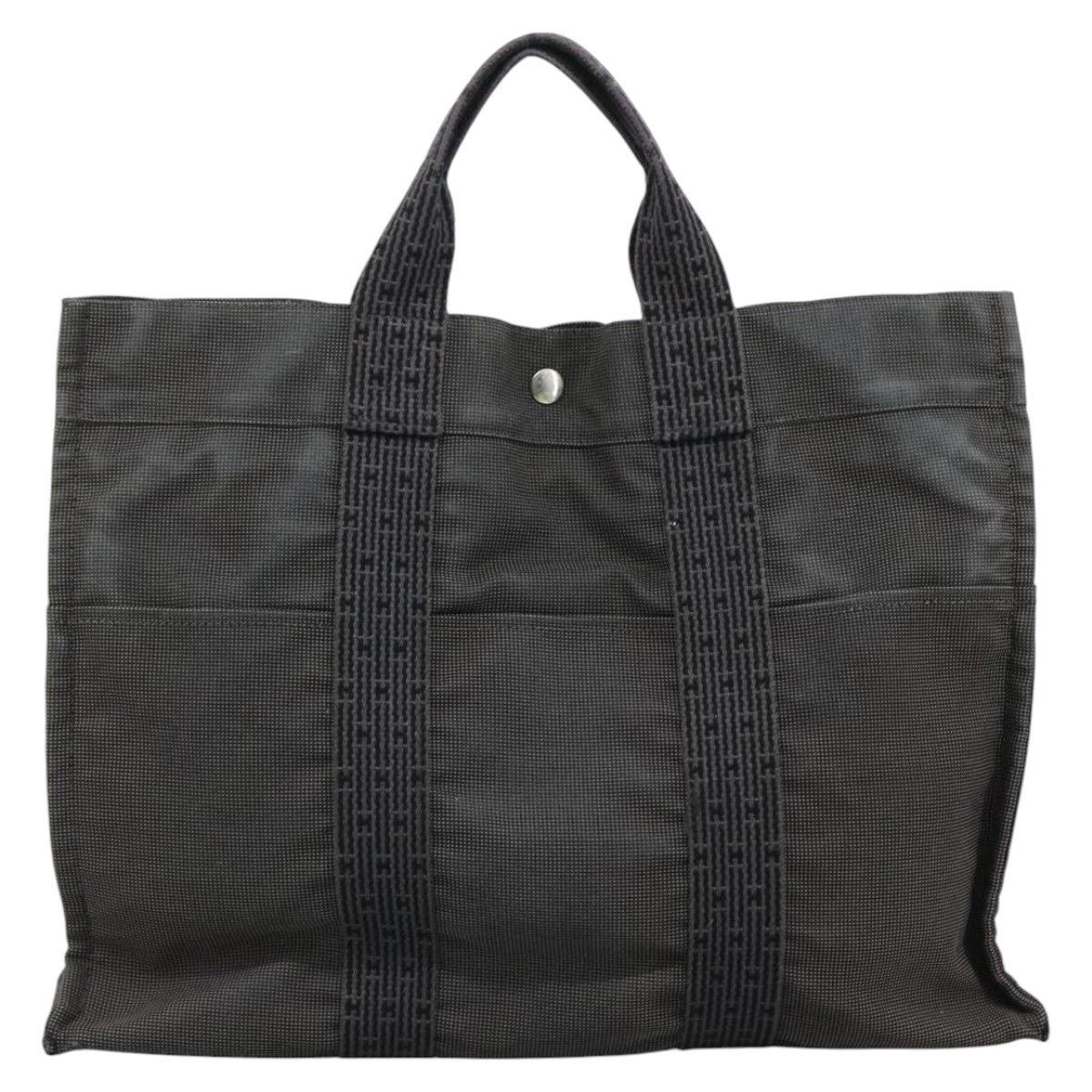 Hermes HERMES Her Line MM Hand Bag Canvas Gray Silver Size ONE SIZE - 13 Thumbnail