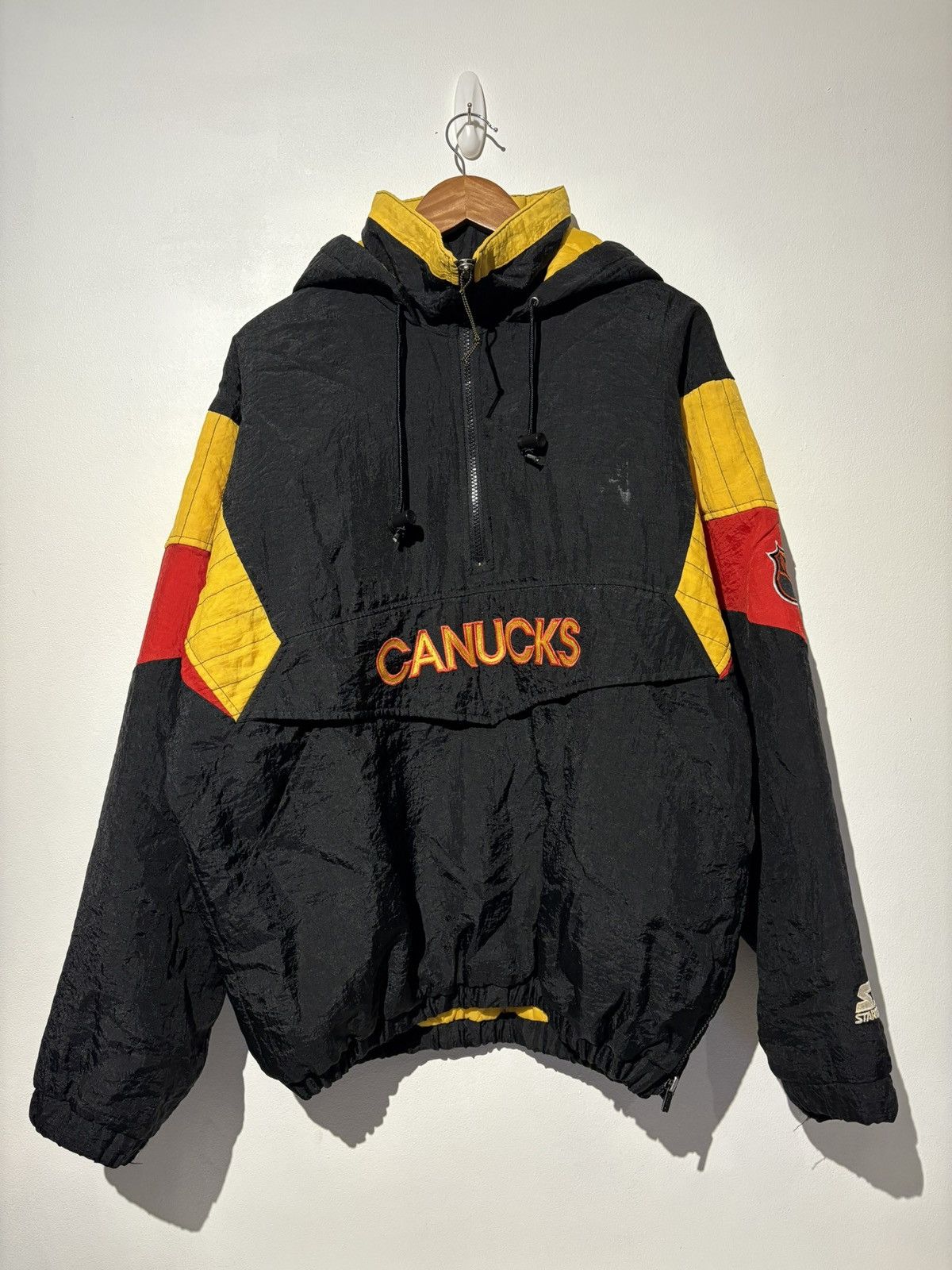 Starter (Size L) 90s Vancouver Canucks NHL Starter Pullover Jacket Size US L / EU 52-54 / 3 - 1 Thumbnail