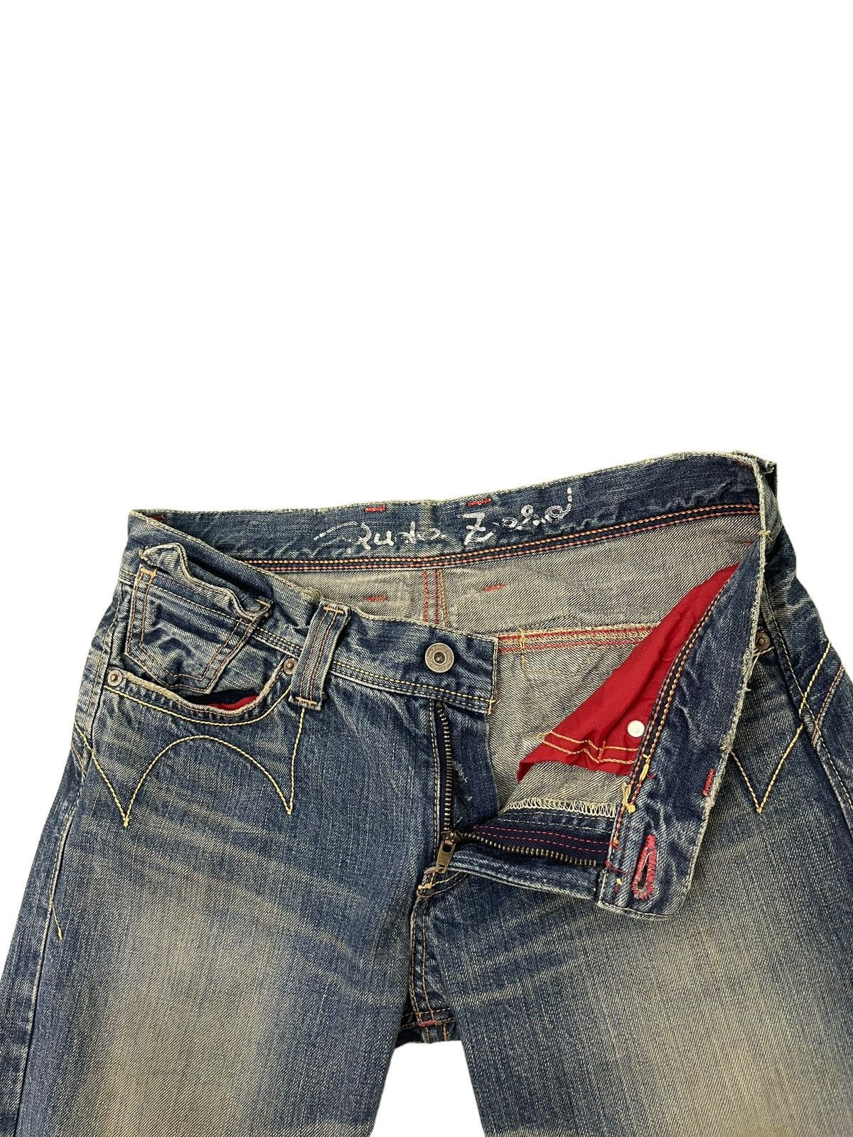 Edwin Flare Jeans Edwin Japan Faded Distres Low Rise Boot Cut 8🟦5 Size US 30 / EU 46 - 11 Thumbnail
