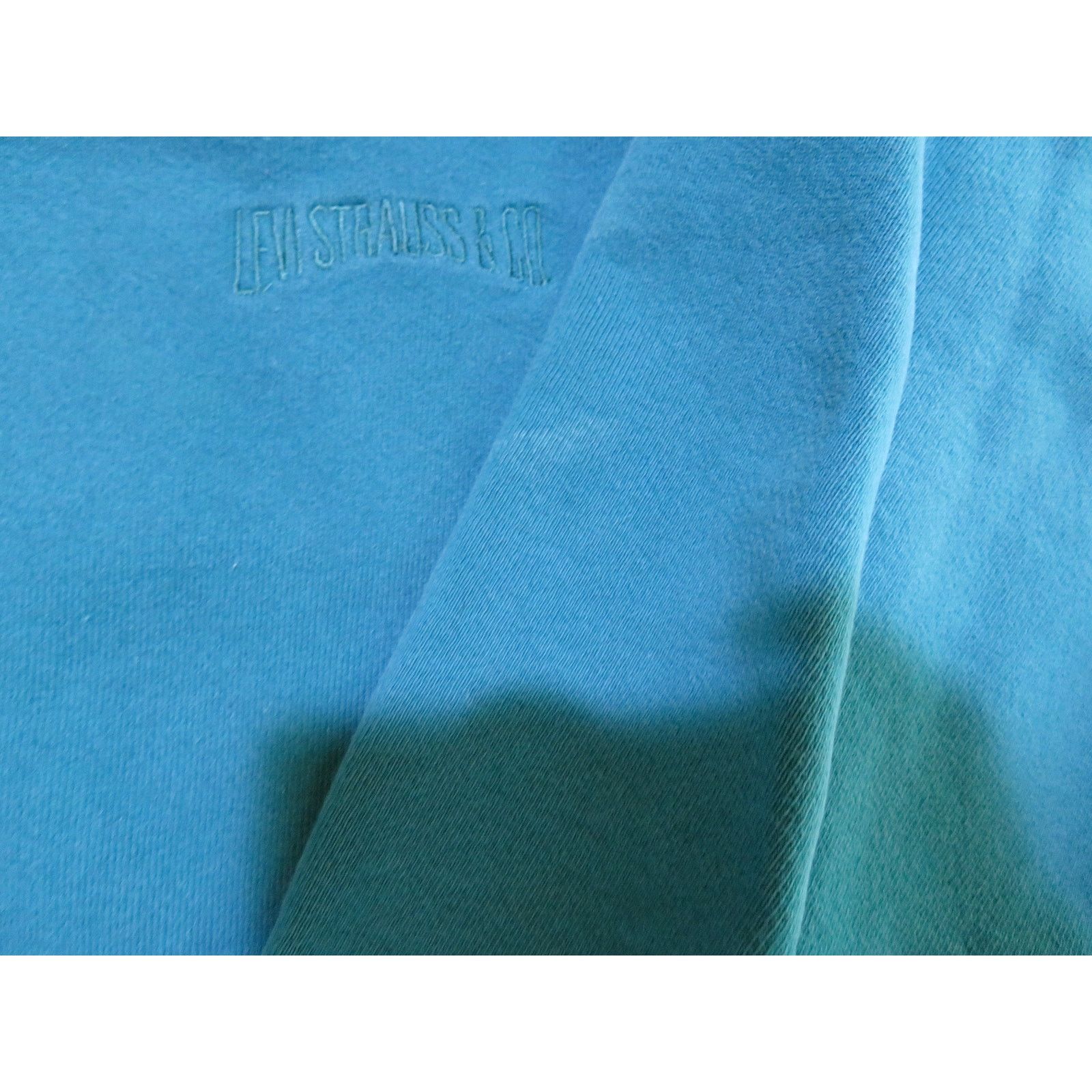Levi's Levis Strauss & Co Brand Sweatshirt Turquoise Color XL 1990s Size US XL / EU 56 / 4 - 6 Thumbnail