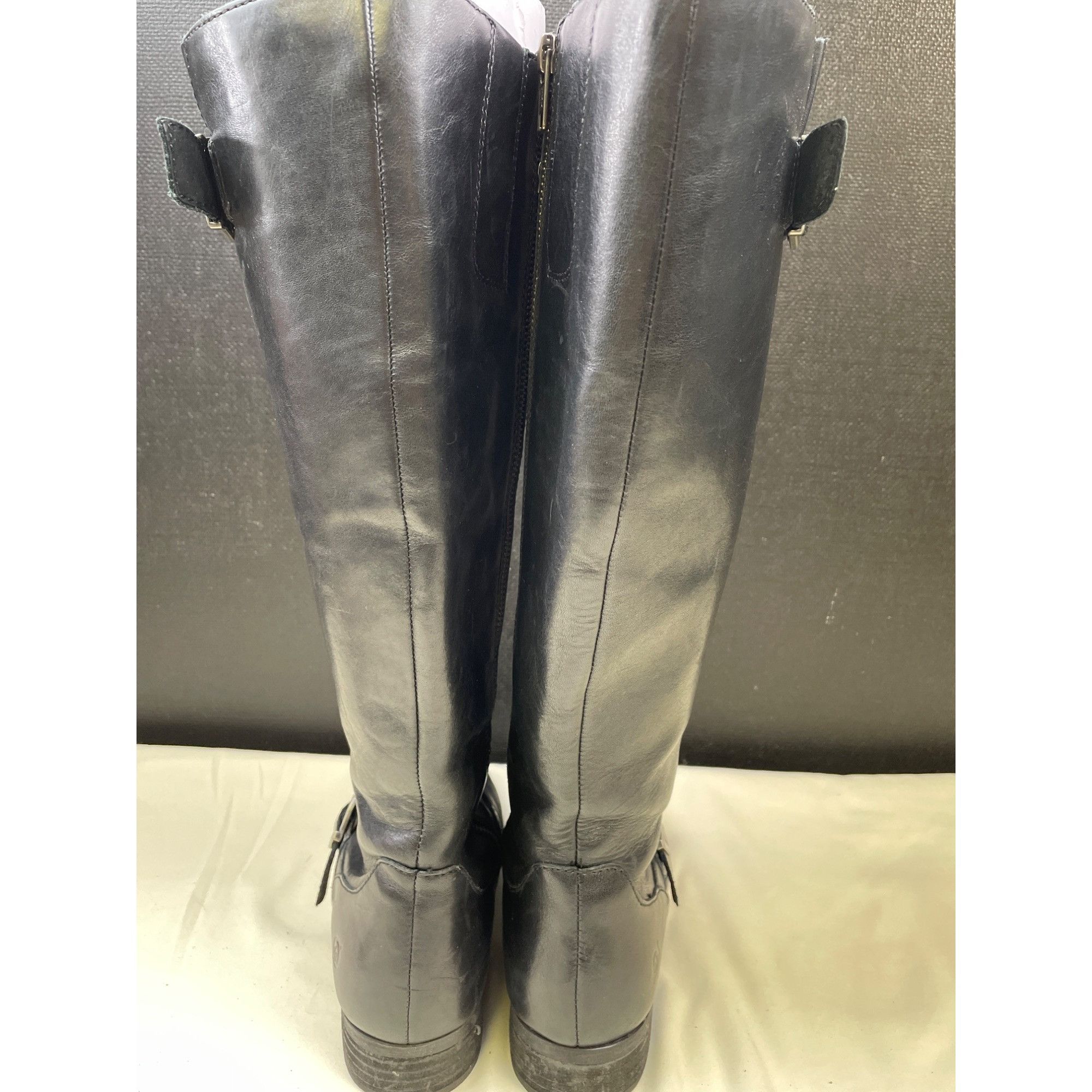 Born Born Women's Black Leather Riding Boot/ Shoes Size 7.5 SKU 5 Size US 7.5 / IT 37.5 - 5 Thumbnail
