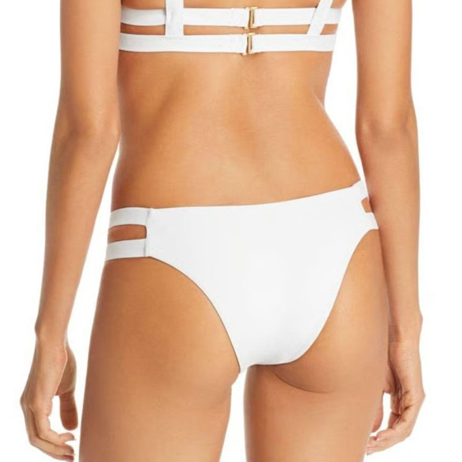 Tavik Tavik Women White Strap Low Rise Swim Bikini Bottom Size L Size ONE SIZE - 2 Thumbnail