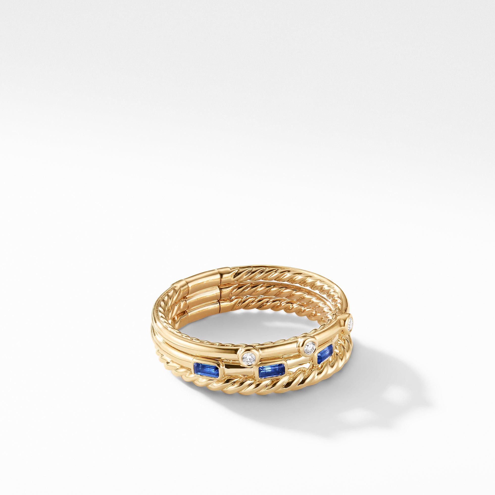 David Yurman o1s1wg111025 R13874D /Size 6 / Three Row Ring in Golden Size ONE SIZE - 1 Thumbnail