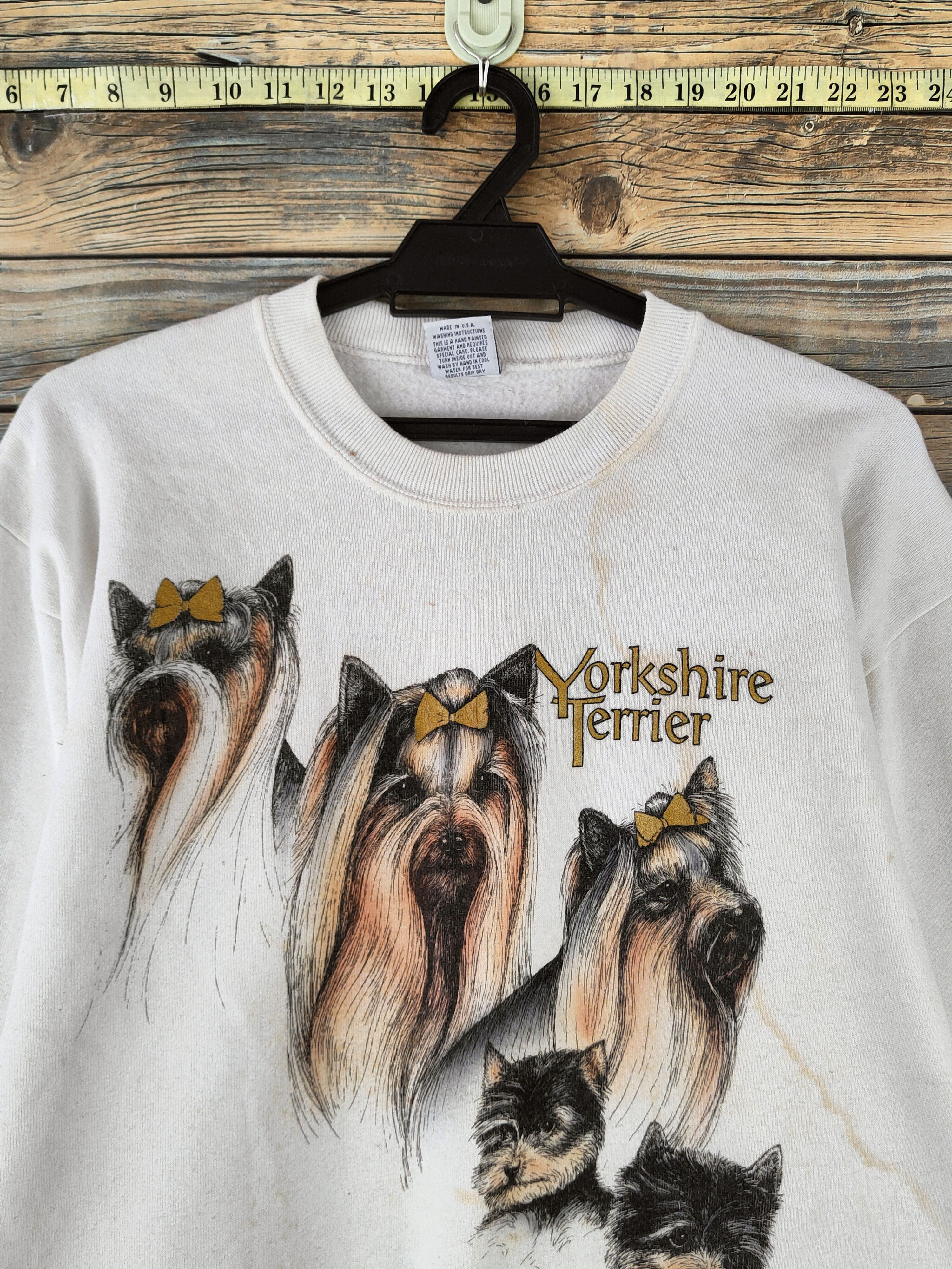 Japanese Brand Vintage Big Print 🔥 Laura Rogers White Dogs Sweatshirt Size M / US 6-8 / IT 42-44 - 2 Thumbnail