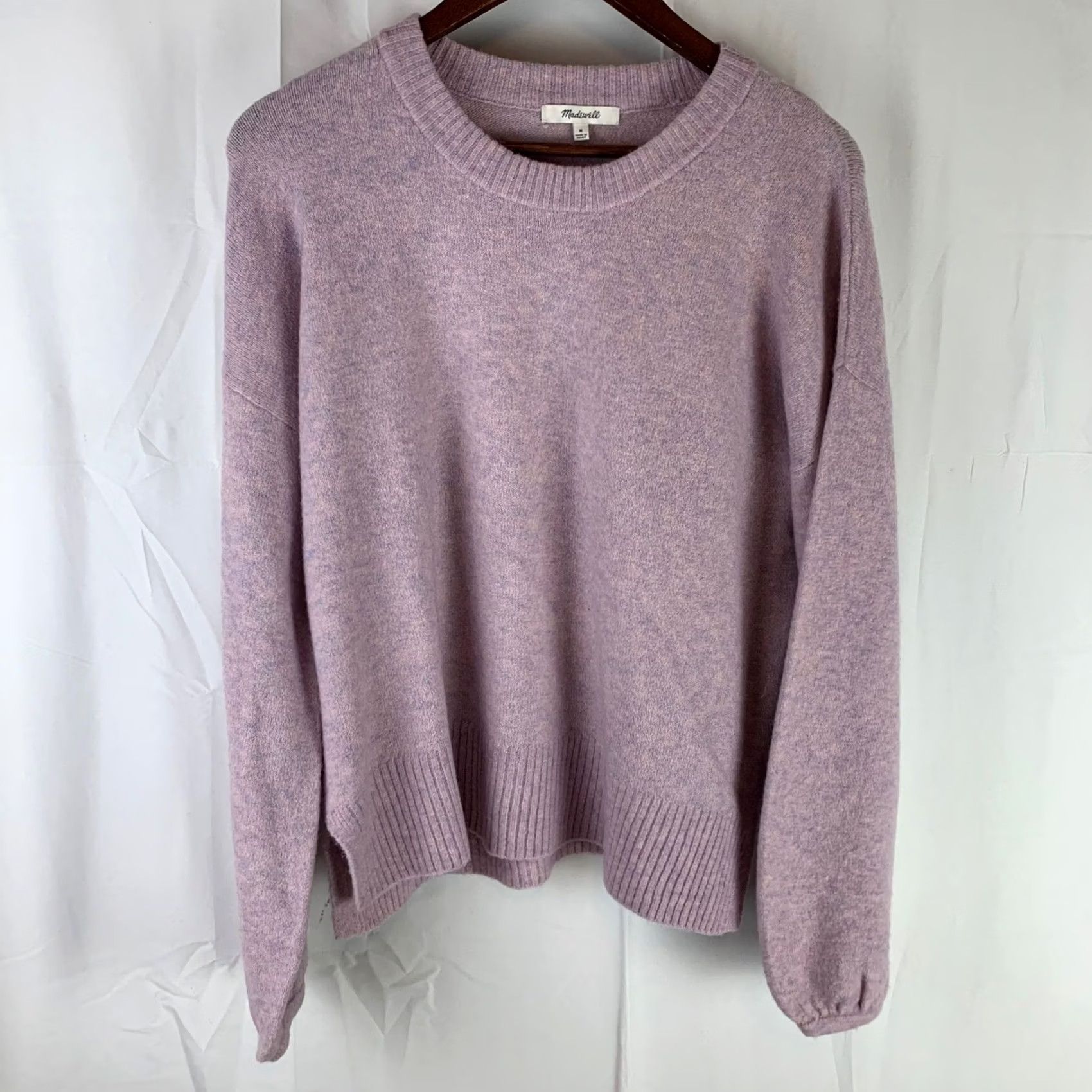 Madewell Madewell Sweater Women's Medium Purple Alpaca Wool Blend Crewneck AD041 Size M / US 6-8 / IT 42-44 - 2 Thumbnail
