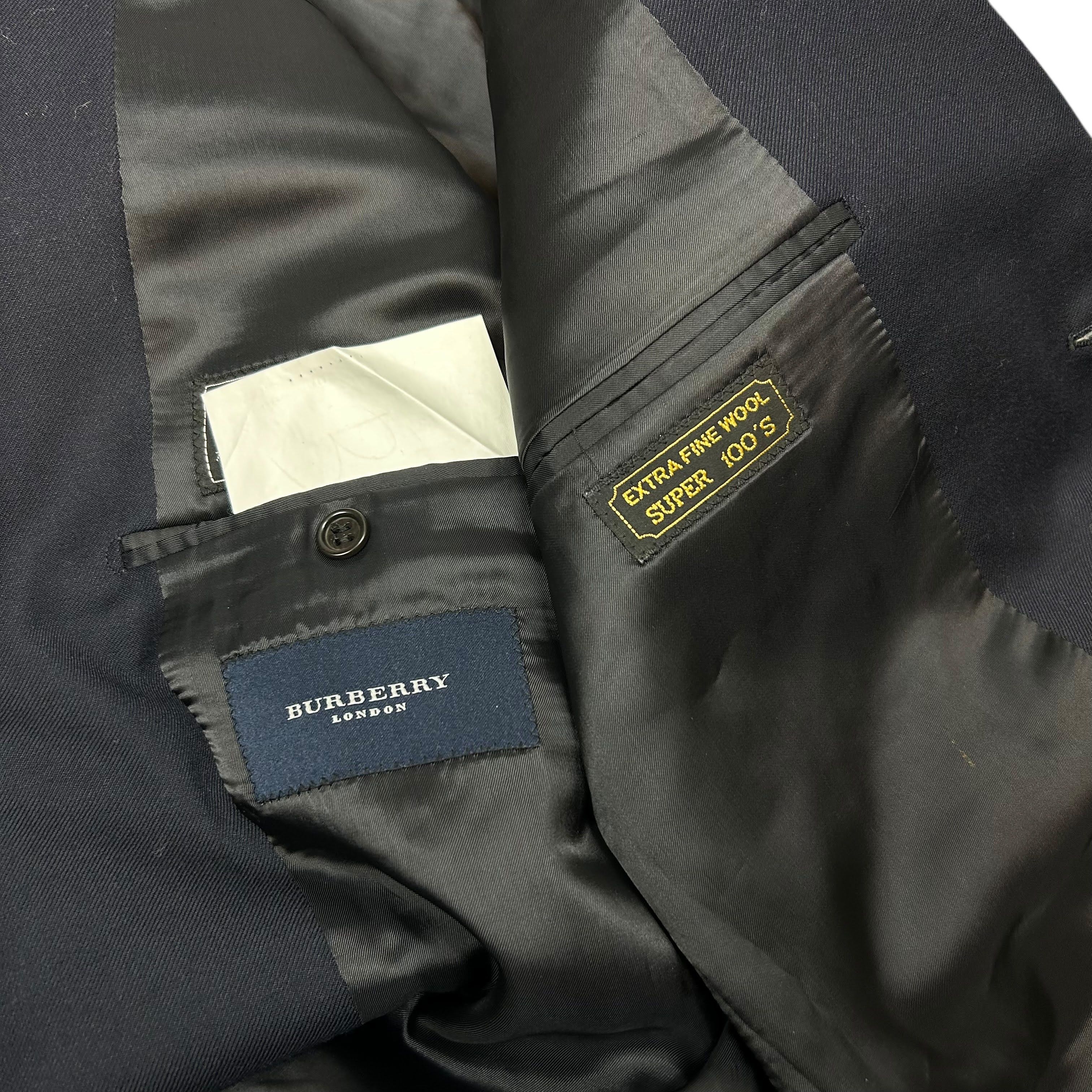 Burberry Burberry London Pure Wool Drop 6 3 Button Blue Blazer 52 Size 42R - 7 Thumbnail