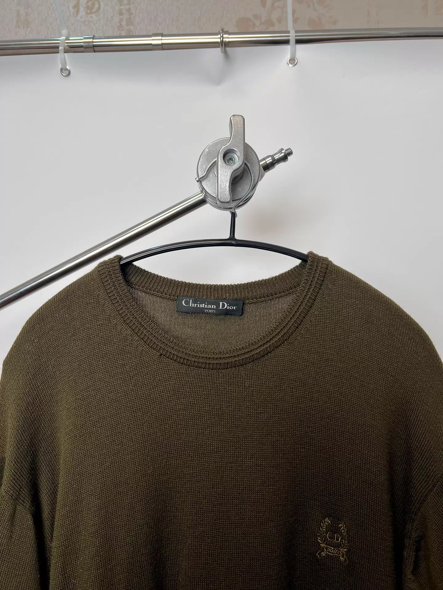 Christian Dior Monsieur Dior Sporty Wheat Spike Embroidered Knit Sweater Size US L / EU 52-54 / 3 - 3 Thumbnail