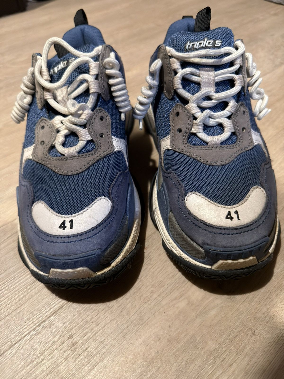 Balenciaga Balenciaga Triple S OG Navy Blue Size US 8 / EU 41 - 3 Thumbnail