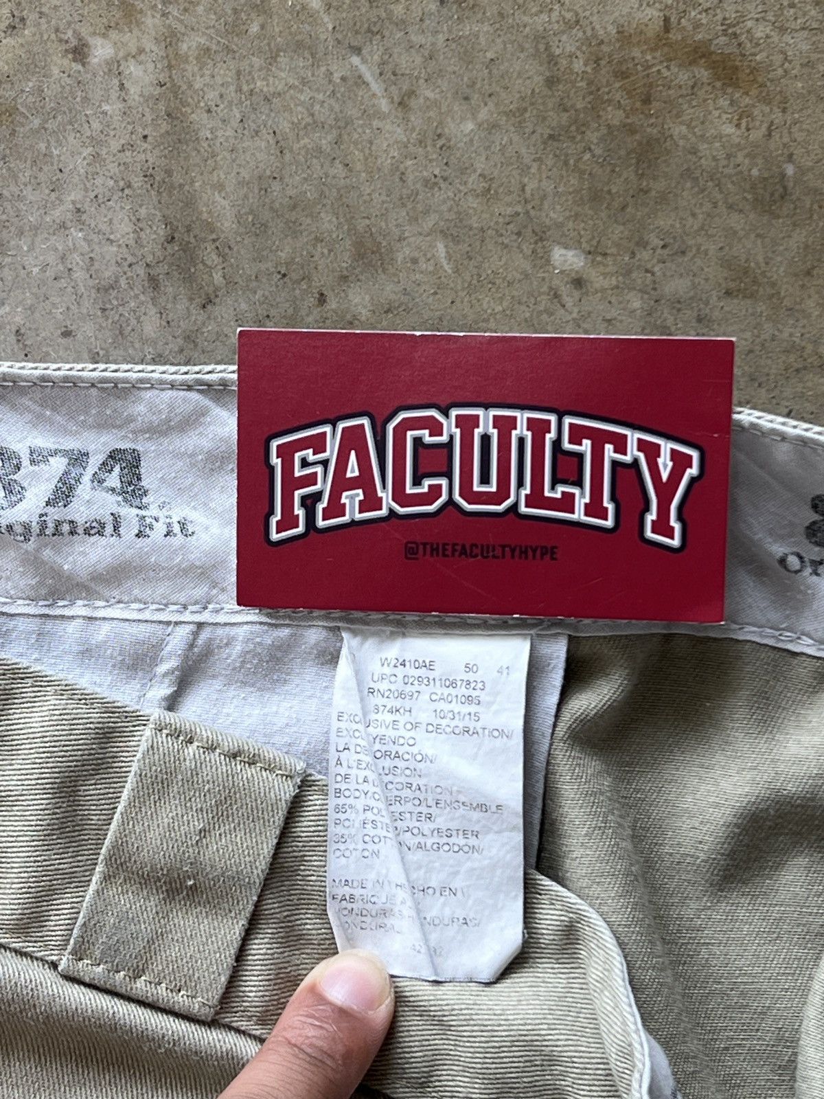 Dickies × Vintage Vintage Dickies Original 874 Pants Khaki Sz. 42x32 Size US 42 / EU 58 - 3 Thumbnail