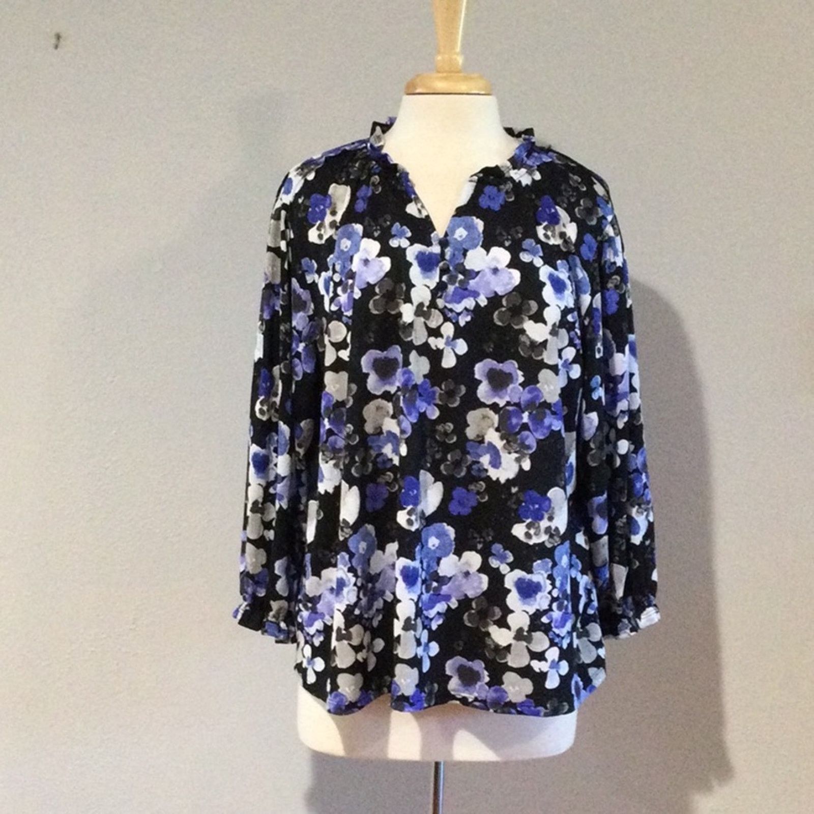 Other Cato Est. 1946 Multicolor Peplum Sleeve Floral Blouse Sz XL Size XL / US 12-14 / IT 48-50 - 1 Thumbnail