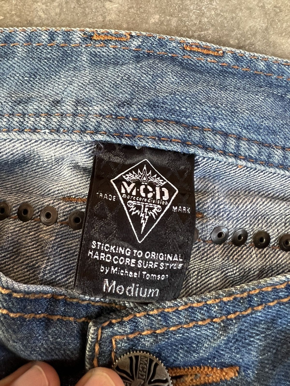 If Six Was Nine × Japanese Brand 💥Rare💥Vintage M.C.D Embroidery Punk Jeans Size US 30 / EU 46 - 21 Thumbnail