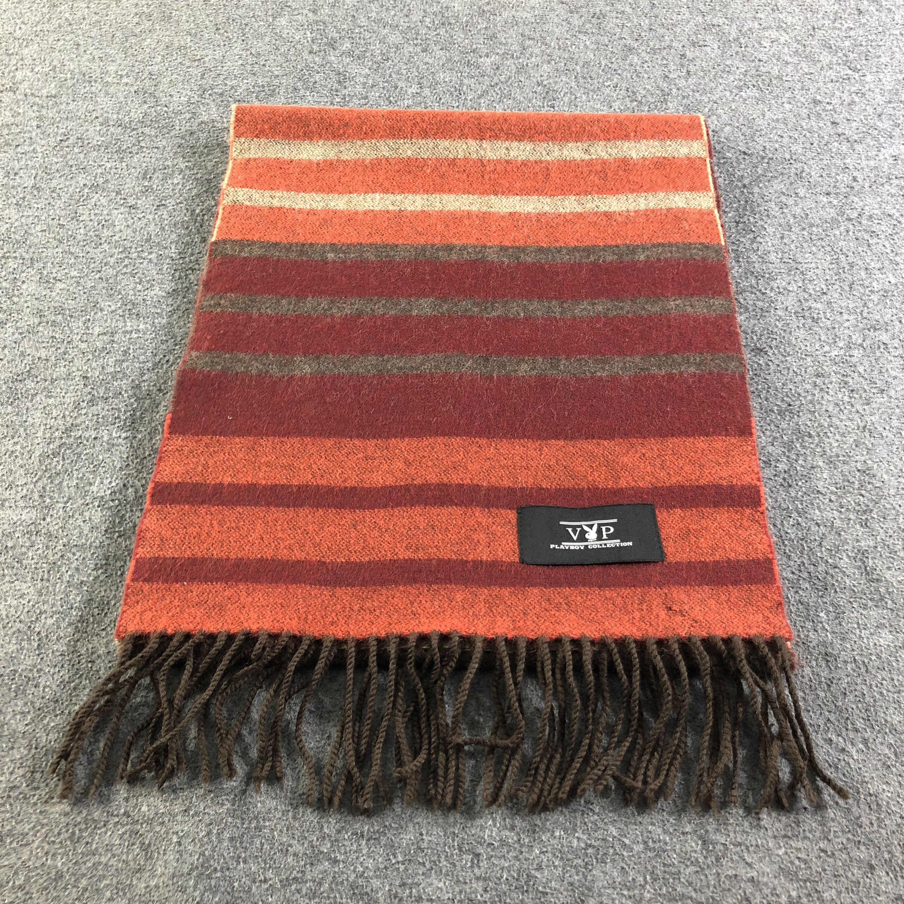 Playboy Playboy Striped Wool Scarf Muffler Neckwear V2086 Size ONE SIZE - 3 Thumbnail