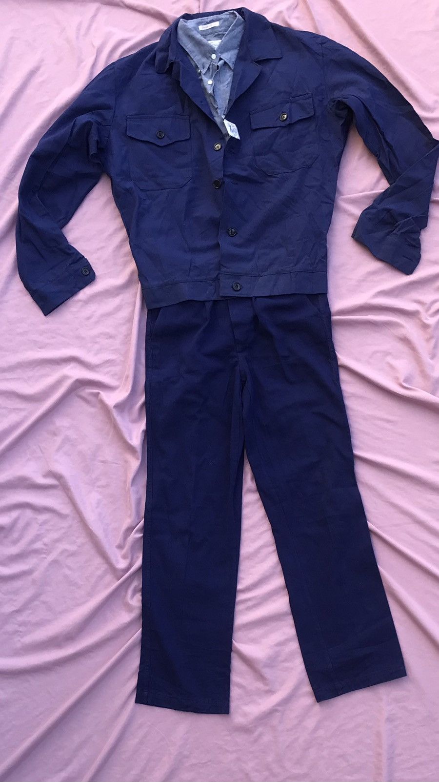 Other × Self Edge NWT SELVEDGE 80s CROPPED CHORE JACKET Size US M / EU 48-50 / 2 - 3 Thumbnail