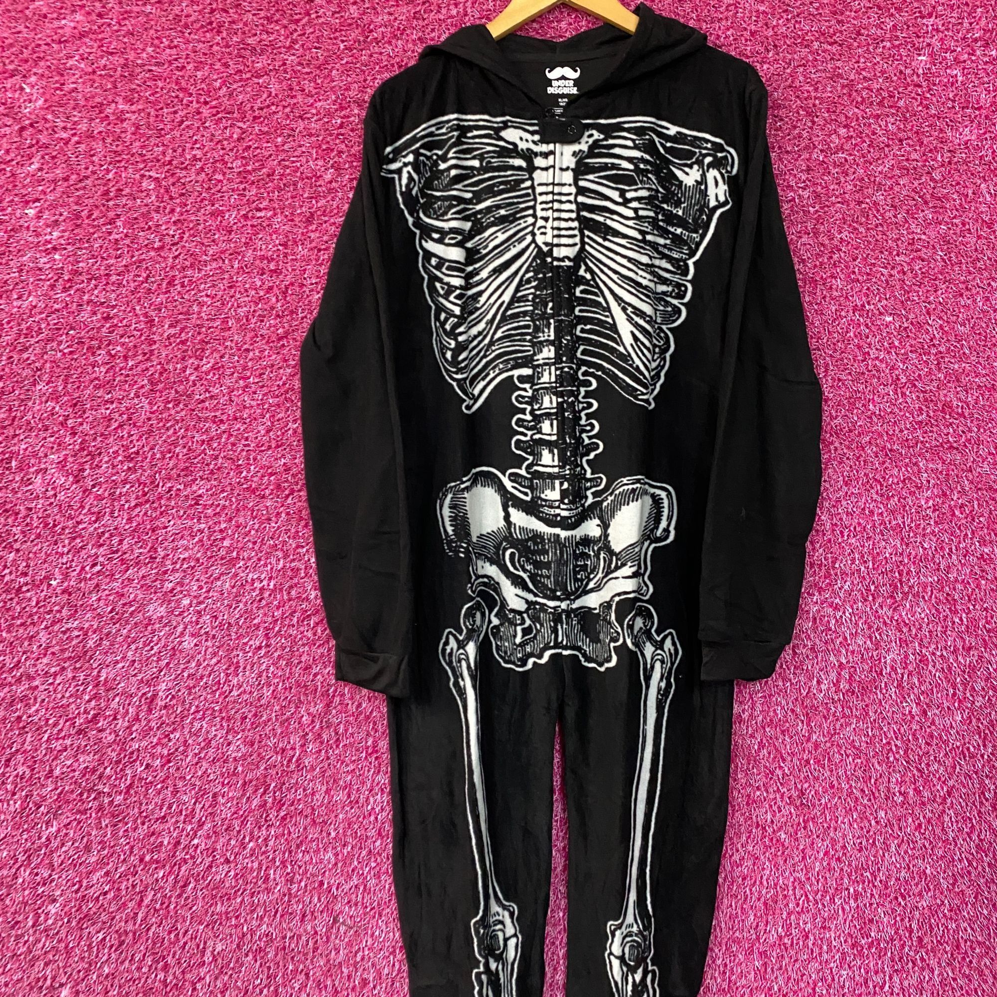 Other Under Disguise Skeleton Black Warm Fleece One Piece Zip Up O Size US 27 - 1 Thumbnail