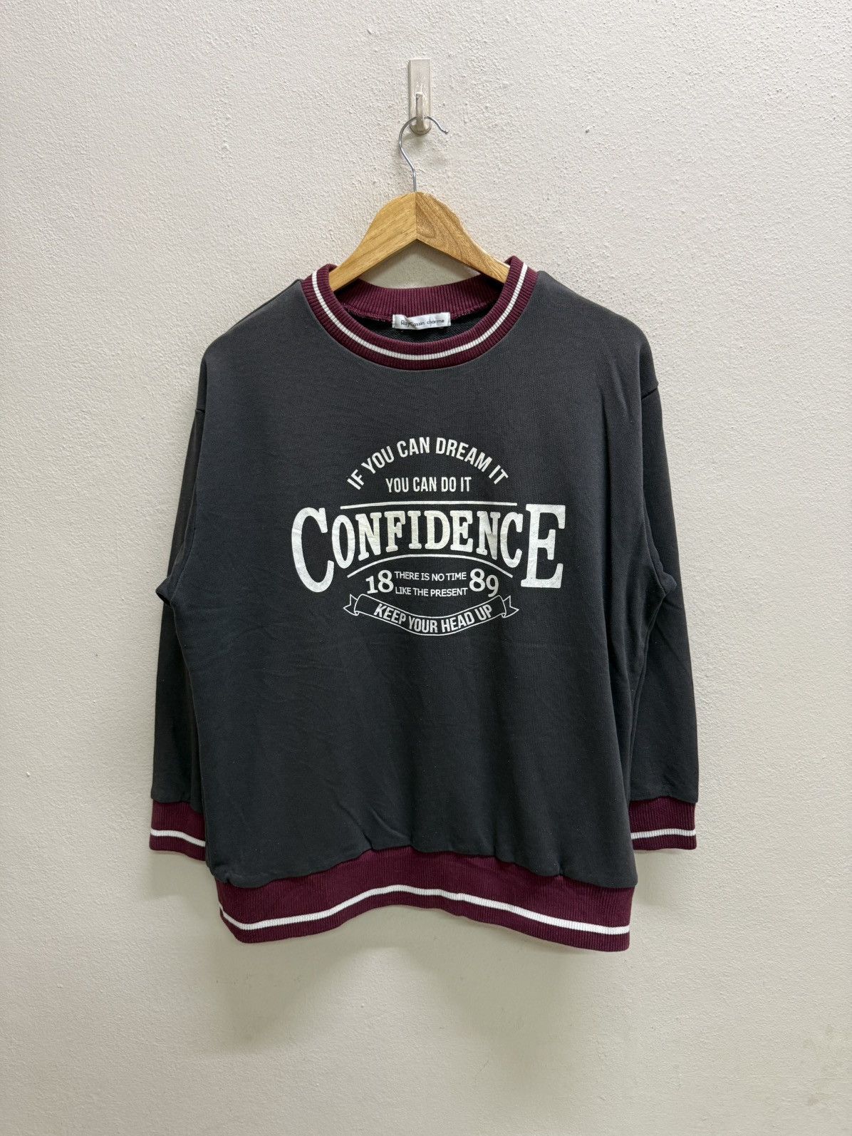 Vintage Vintage Confidence Brown Colar Sweatshirt Size US M / EU 48-50 / 2 - 15 Thumbnail