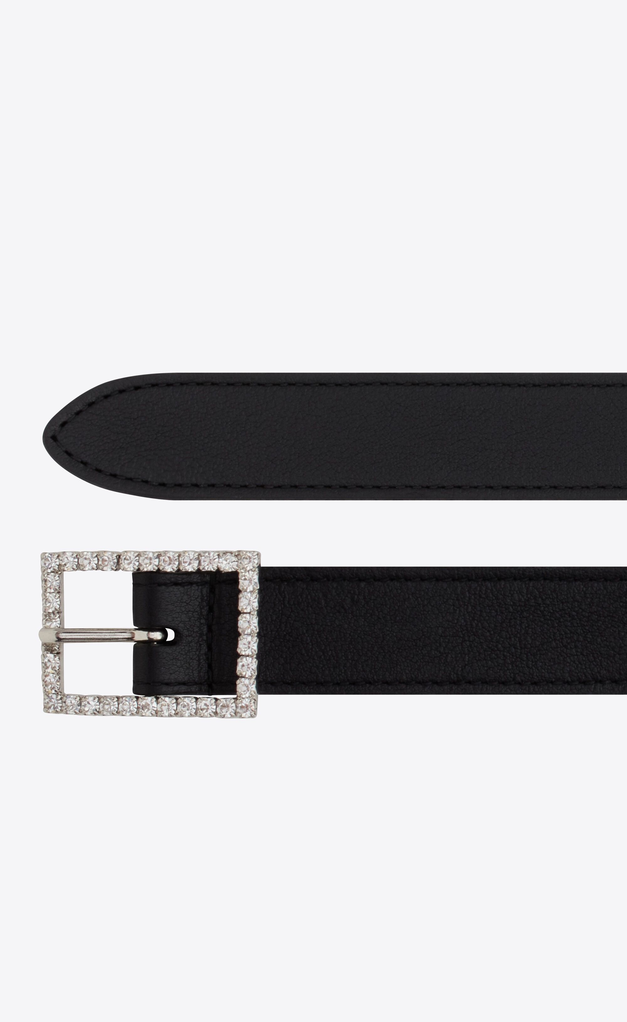 o1bcso1str1224 Size: 85/Strass Buckle Belt in Black