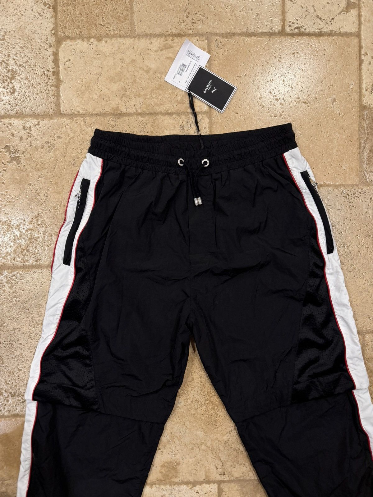 Balmain Balmain x Puma Nylon Black Coverterable Track Jogger Pants Size US 36 / EU 52 - 3 Thumbnail