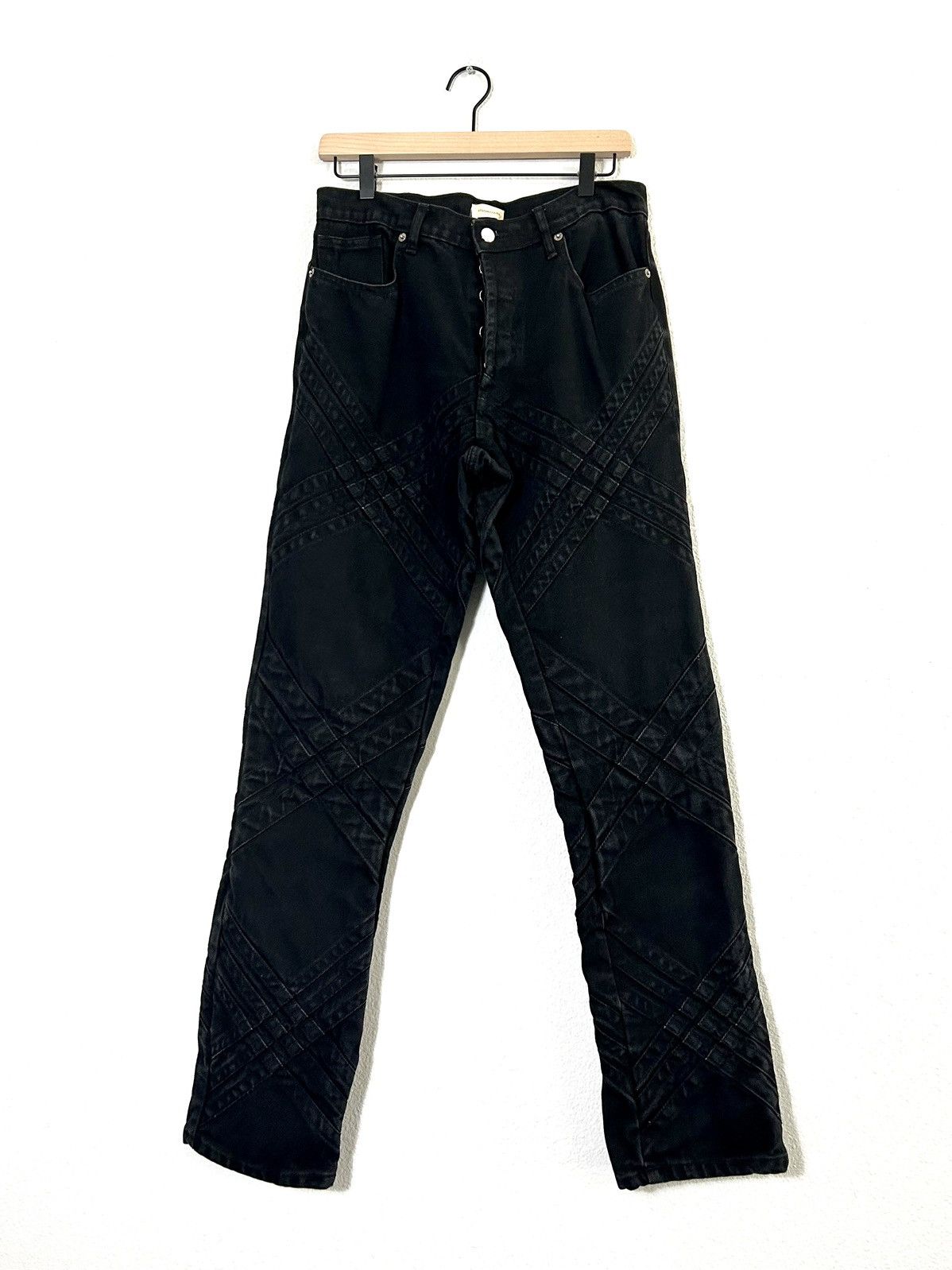 image of Stefan Cooke Welted Crossing Denim in Black, Men's (Size 30)