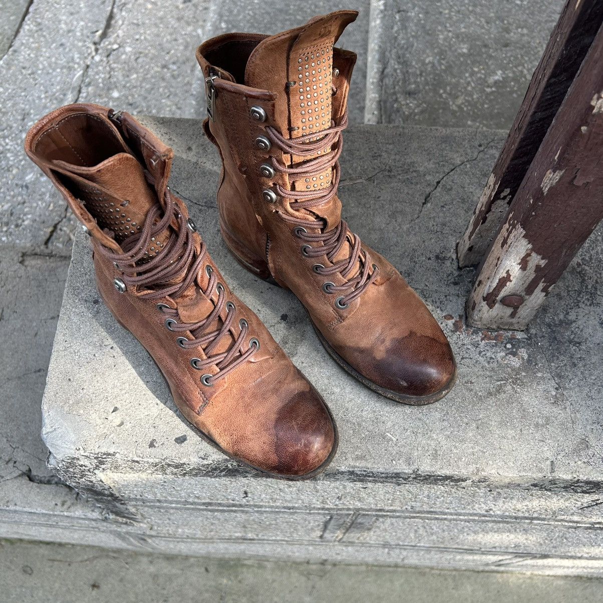 A.S.98 A.S 98 Avantgarde Leather Combat Boots Rick Owens Style 38 Size US 8 / IT 38 - 5 Thumbnail
