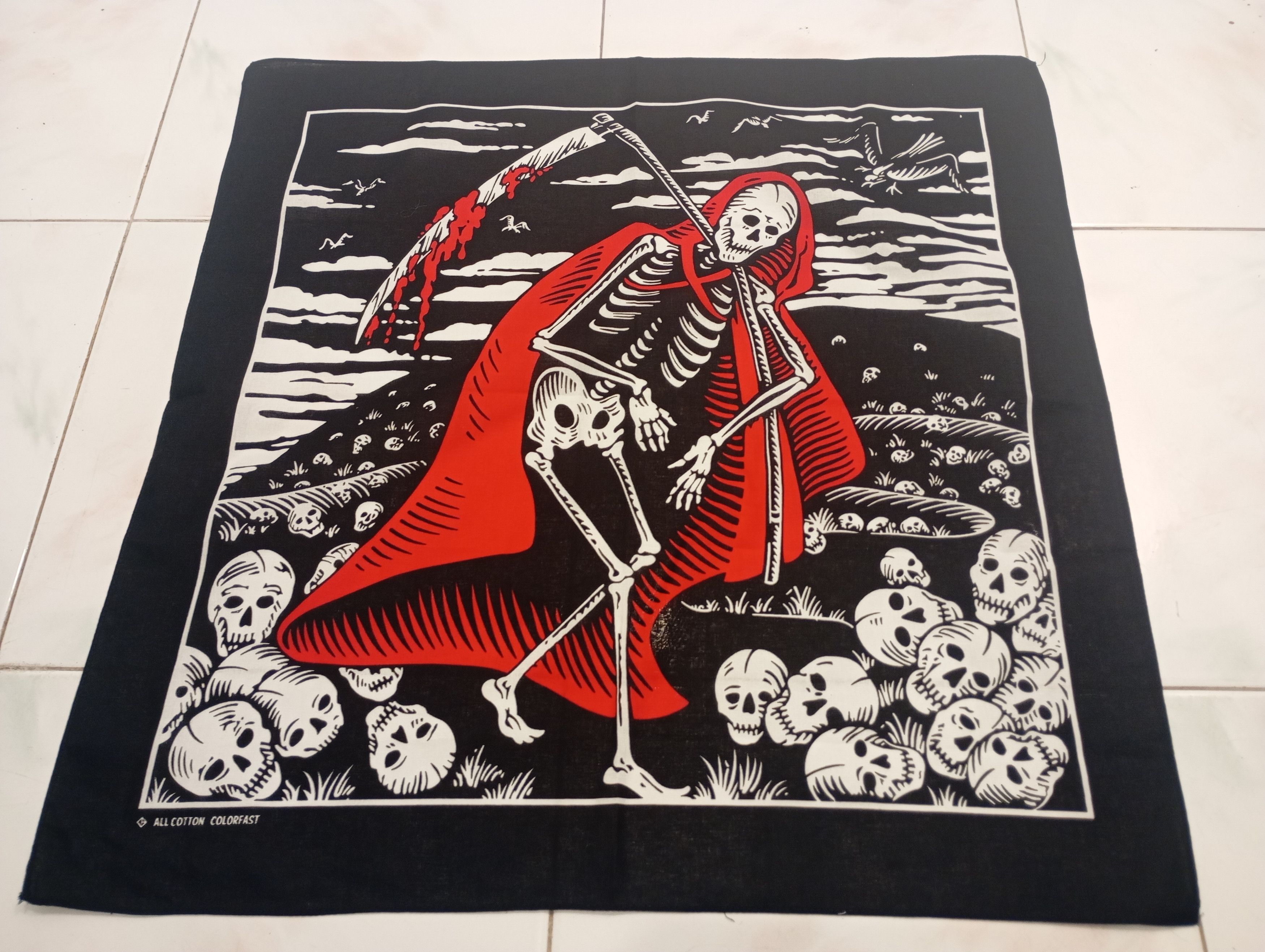 Band Tees Skull Bandana Handkerchief Size ONE SIZE - 5 Thumbnail