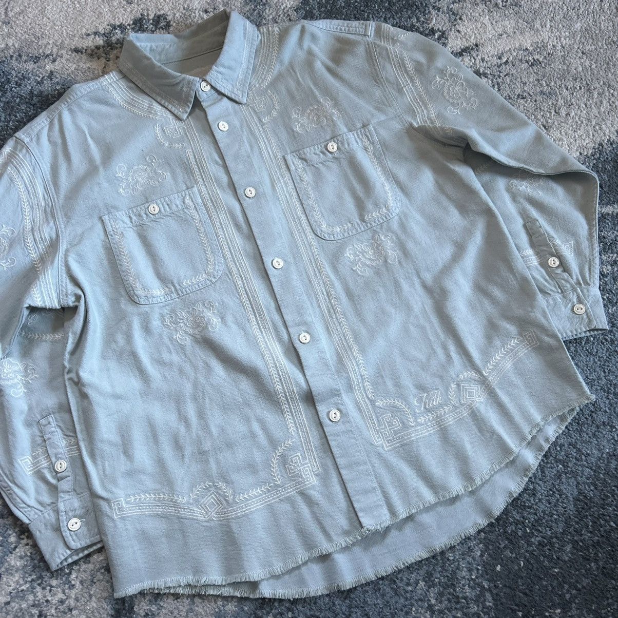 Kith SPRiNG 2024 RAW HEM DENiM APOLLO SHiRT STONE WASH EMBROiDERY Size US M / EU 48-50 / 2 - 13 Thumbnail