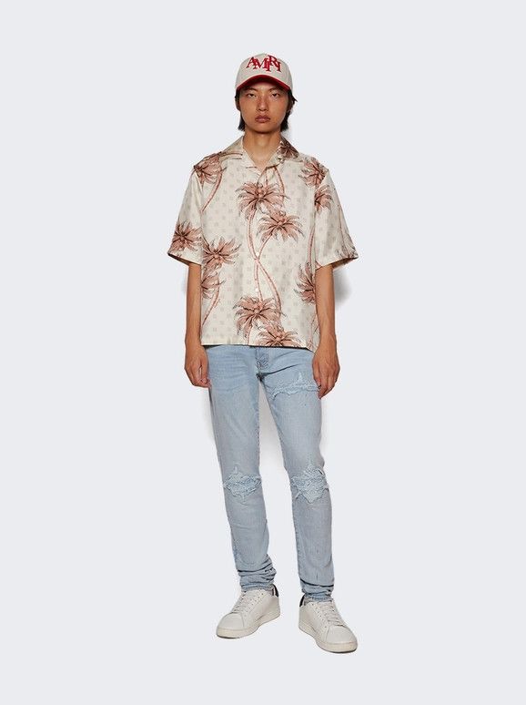 Amiri o1s1wg110725 MX1 Bandana Jacquard Jeans in Blue Size US 30 / EU 46 - 2 Thumbnail