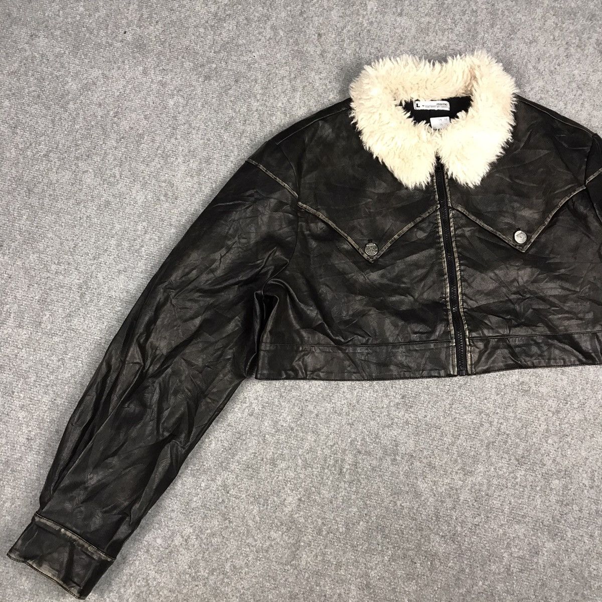 14th Addiction Mamc punk japan Ifsixwasnine style Leather cropped jacket Size US L / EU 52-54 / 3 - 4 Thumbnail