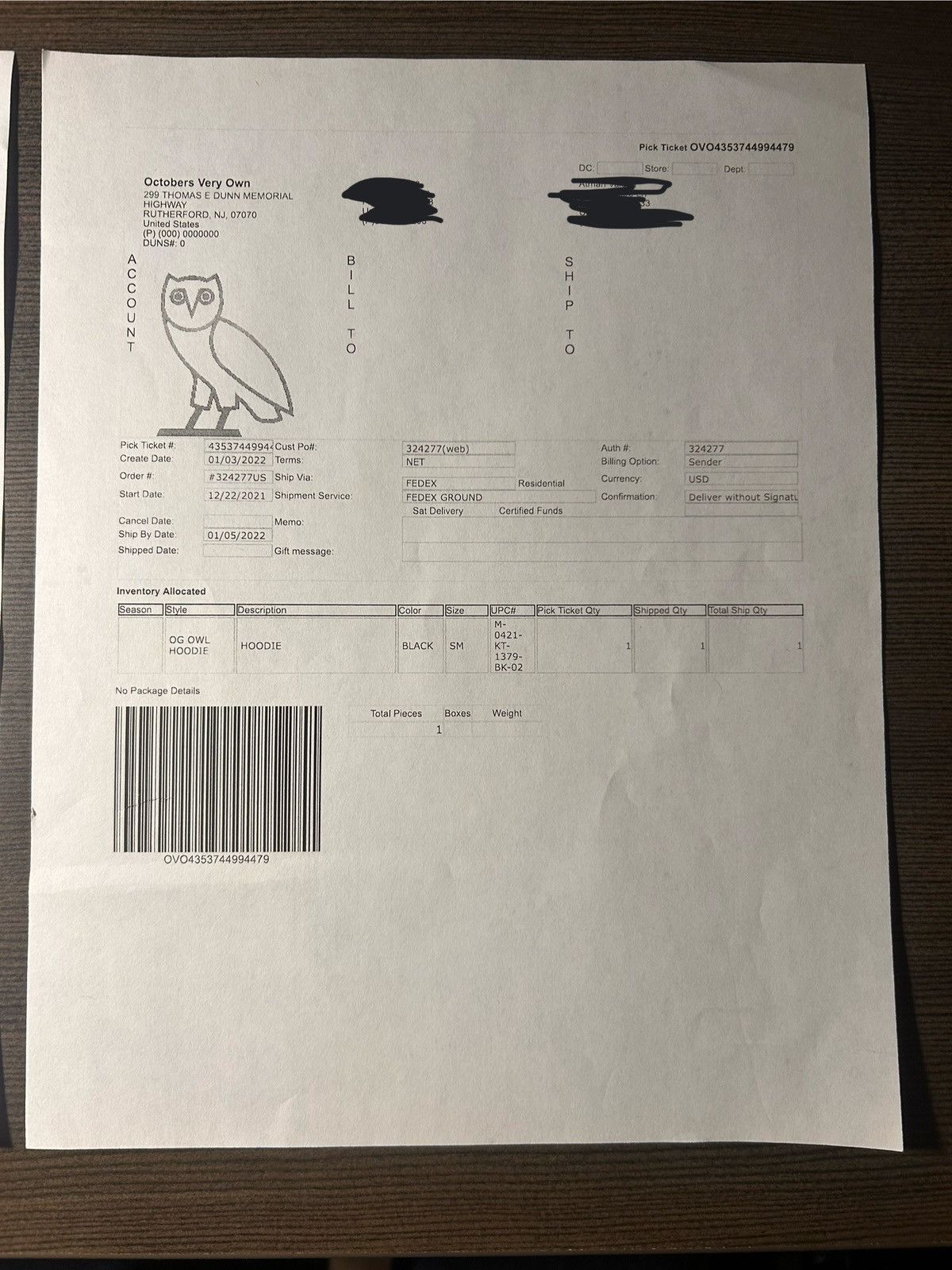 October's Very Own OVO OG Owl Hoodie Size S FW2021 Size US S / EU 44-46 / 1 - 2 Thumbnail
