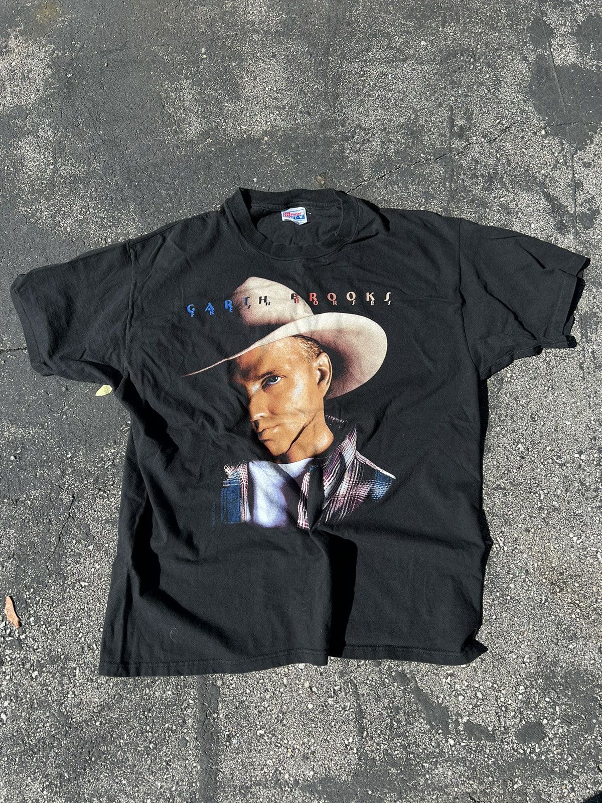 Vintage 90s Garth Brooks Fresh Horses Tour T-Shirt